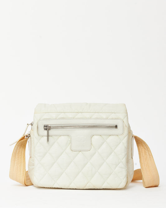 Chanel White Nylon Small Coco Cocoon Messenger Crossbody Bag