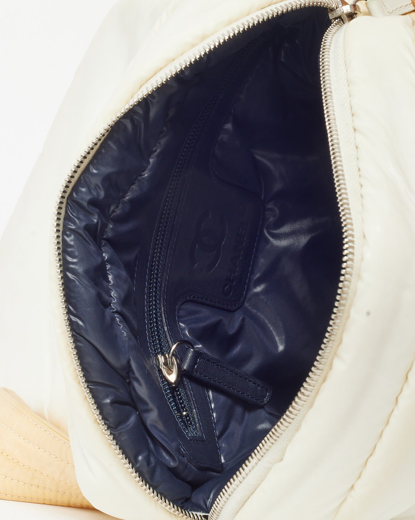 Chanel White Nylon Small Coco Cocoon Messenger Crossbody Bag