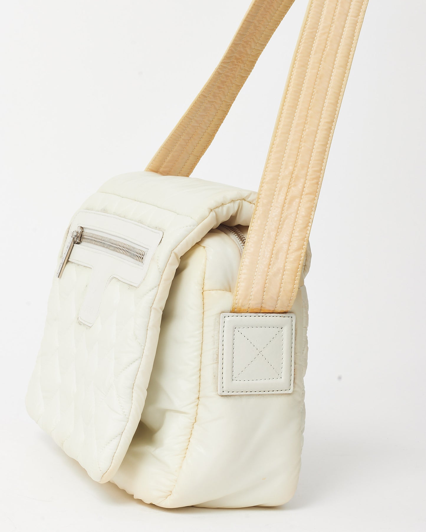 Chanel White Nylon Small Coco Cocoon Messenger Crossbody Bag