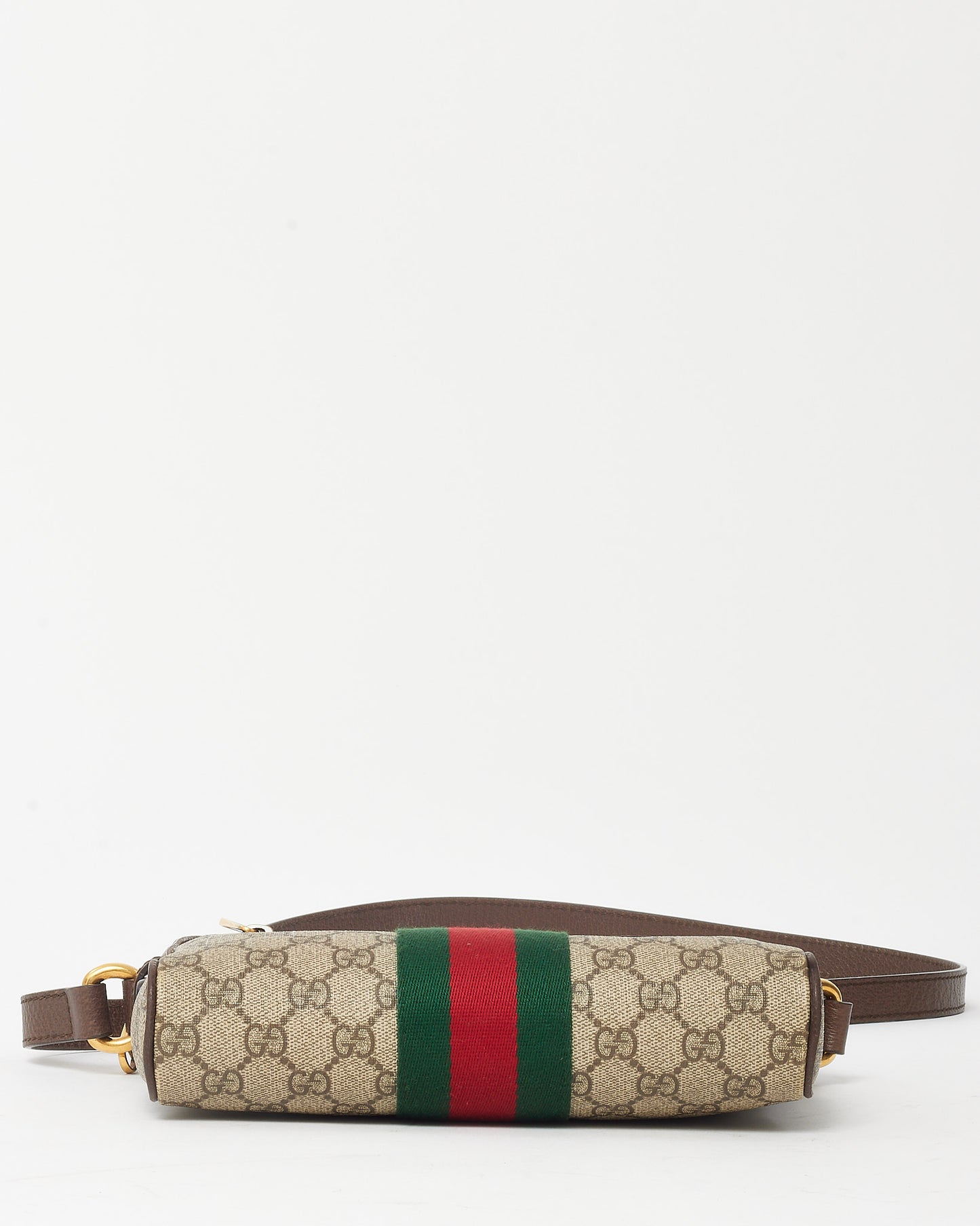 Gucci Beige & Ebony GG Supreme Monogram Canvas Ophidia Small Messenger Bag