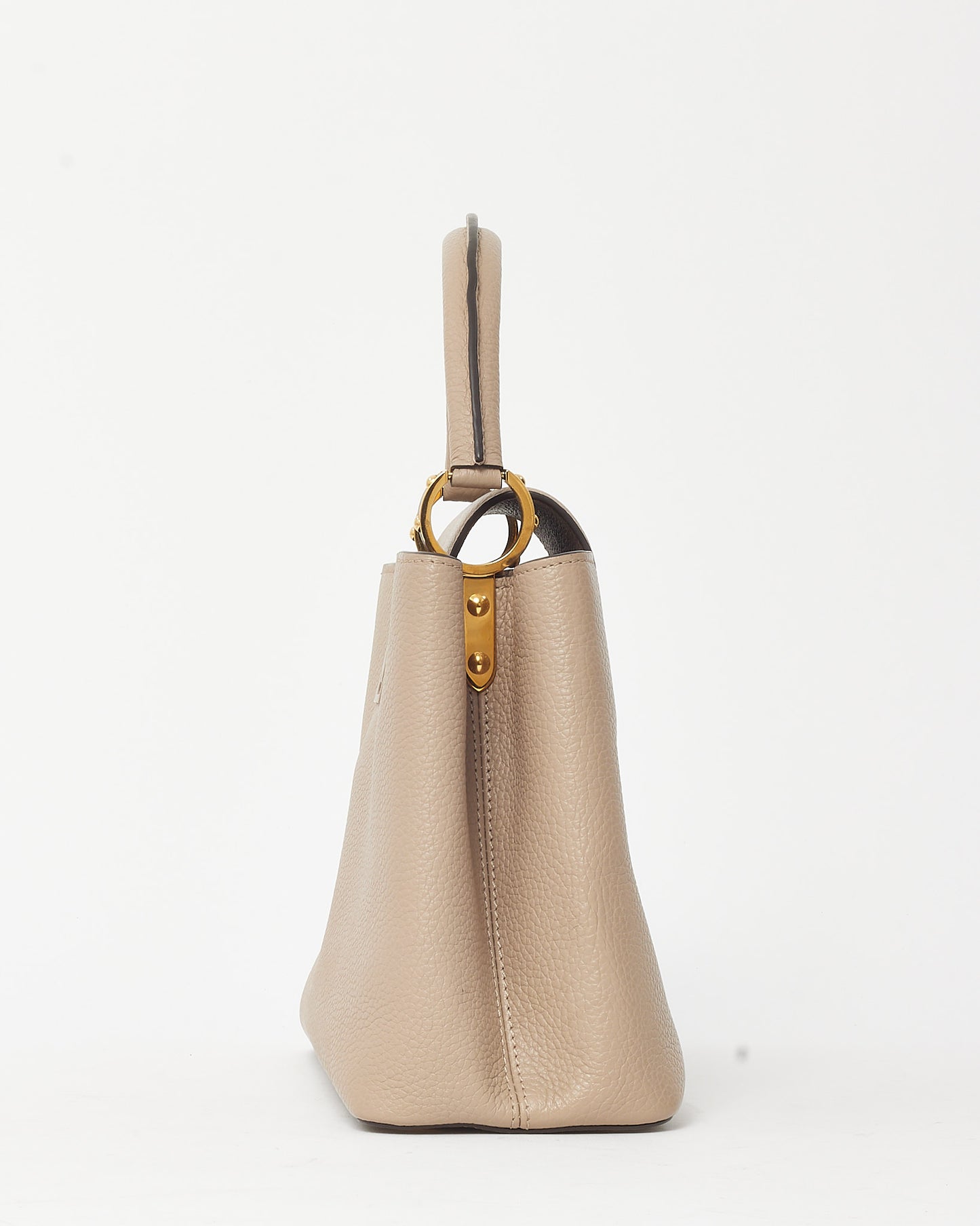 Louis Vuitton Beige Taurillon Leather Capucines MM Bag