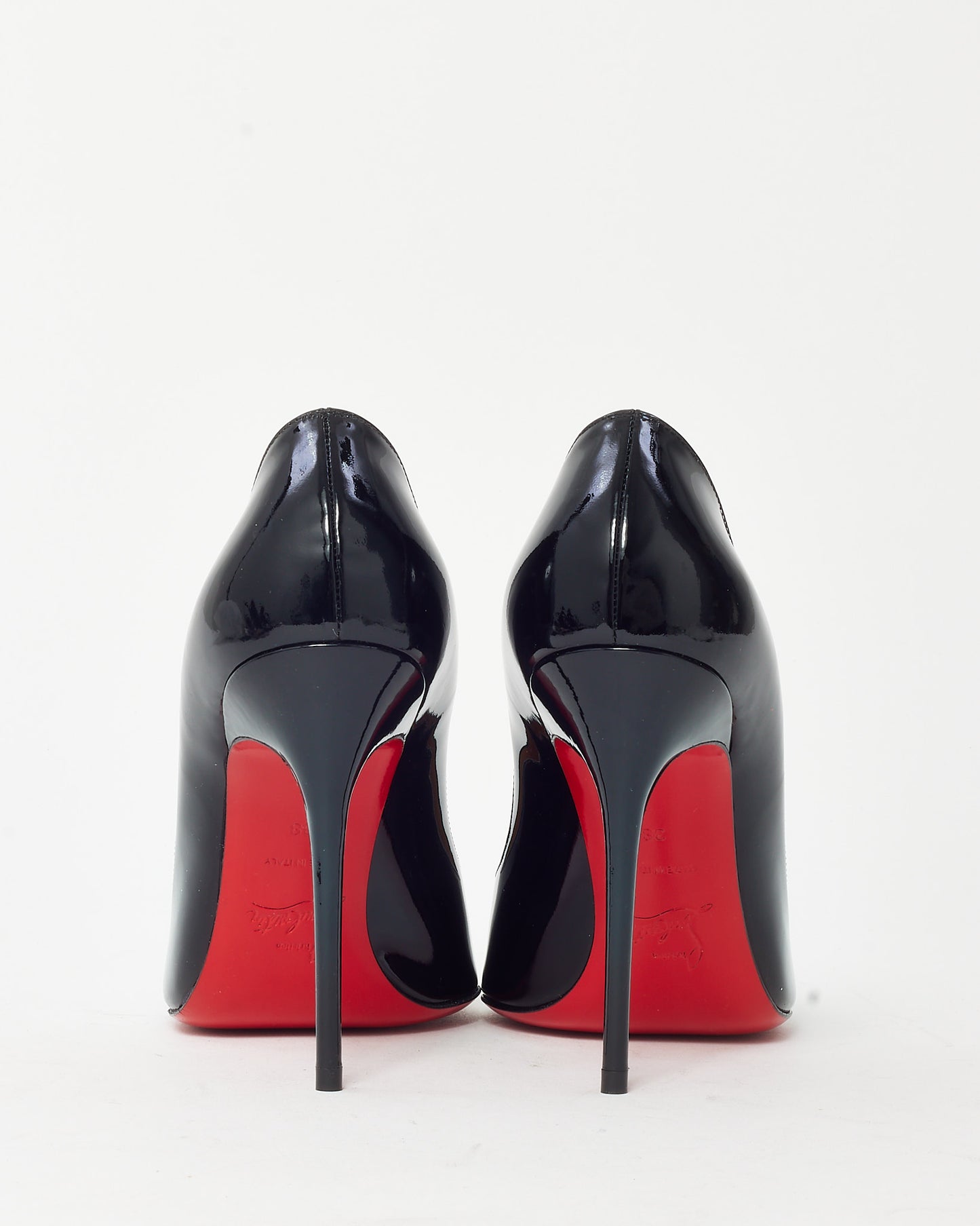 Christian Louboutin Black Patent Leather Corneille 100mm Pumps - 38