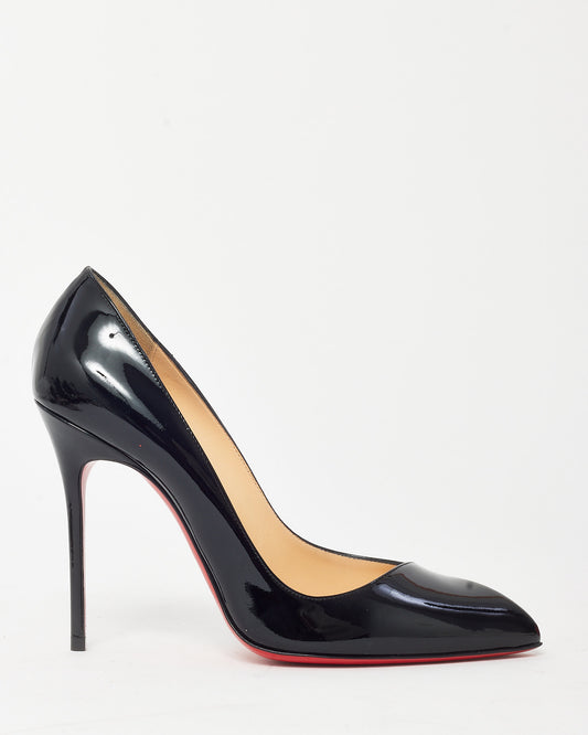 Christian Louboutin Black Patent Leather Corneille 100mm Pumps - 38