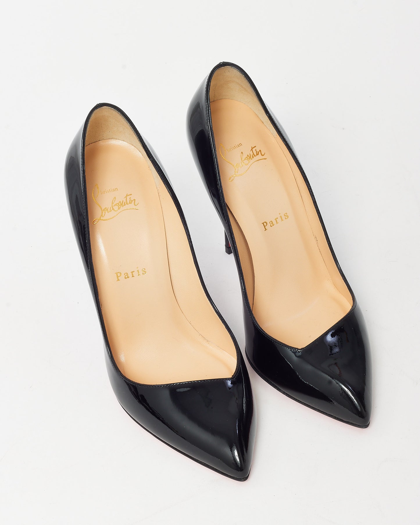 Christian Louboutin Black Patent Leather Corneille 100mm Pumps - 38