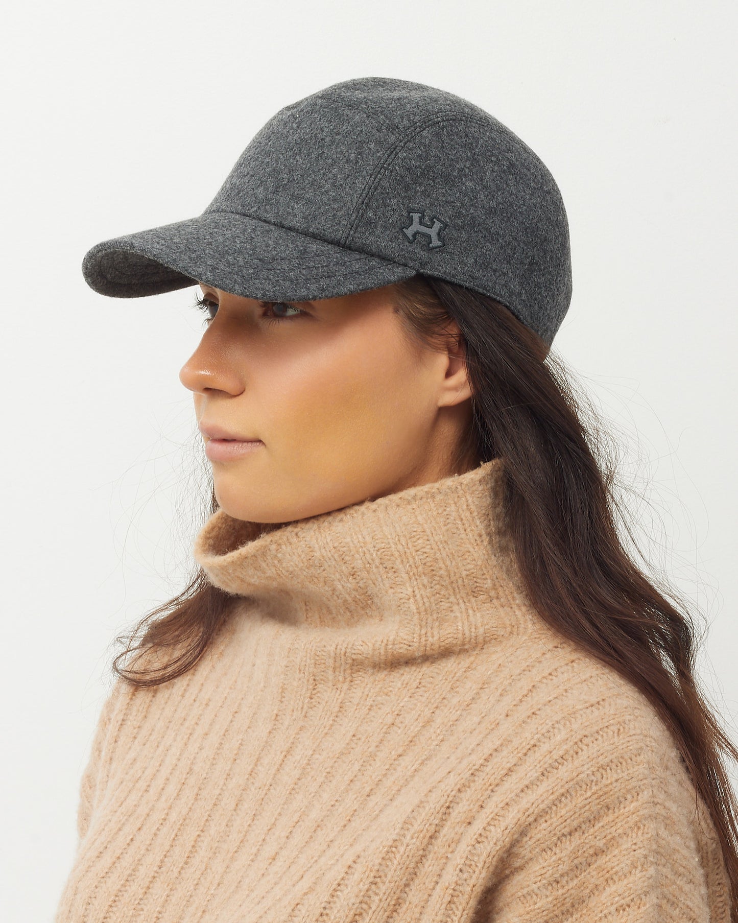 Hermès Men's Grey Wool H Nevada Baseball Cap - 59