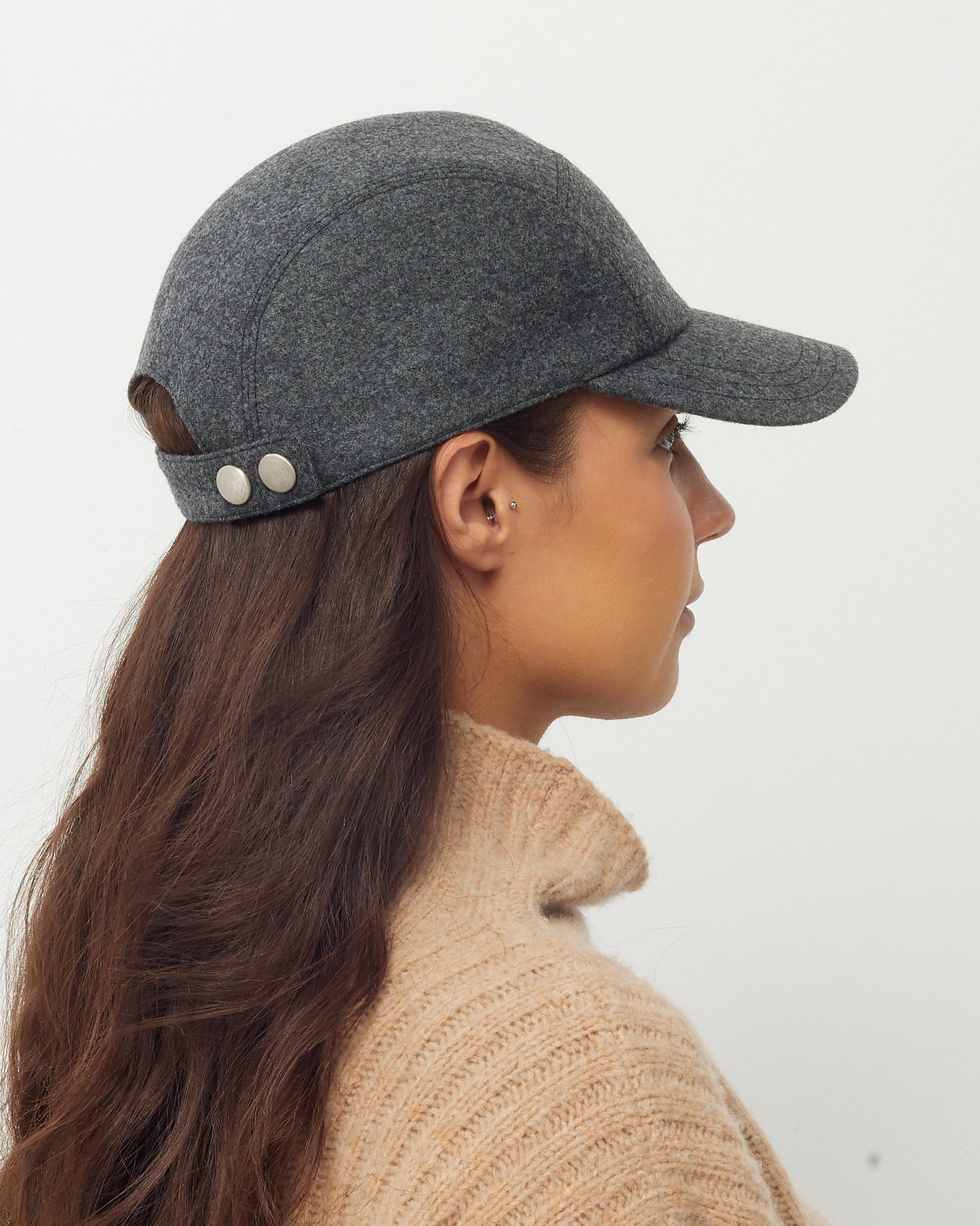 Hermès Men's Grey Wool H Nevada Baseball Cap - 59