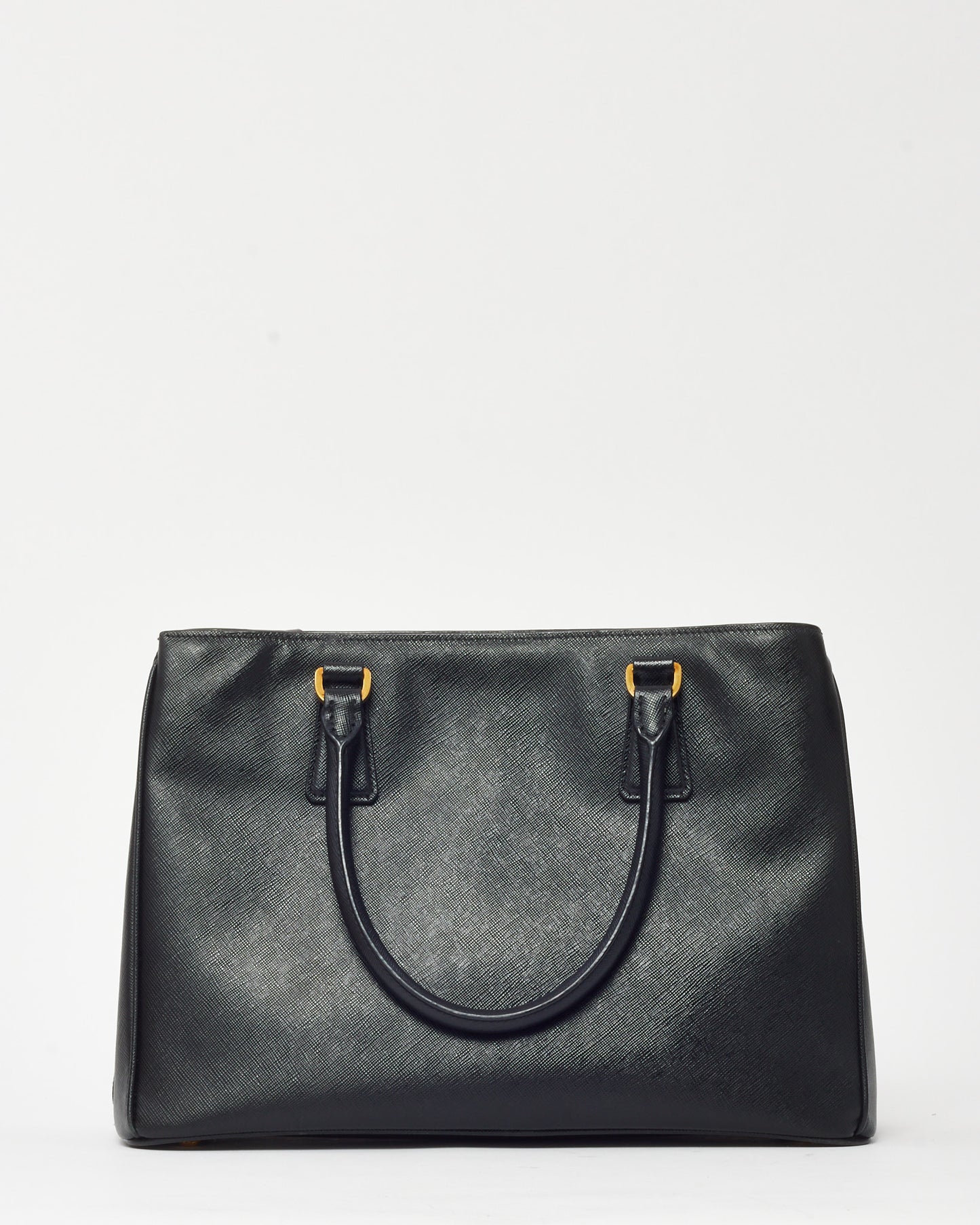 Prada Black Saffiano Leather Medium Galleria Double Zip Tote