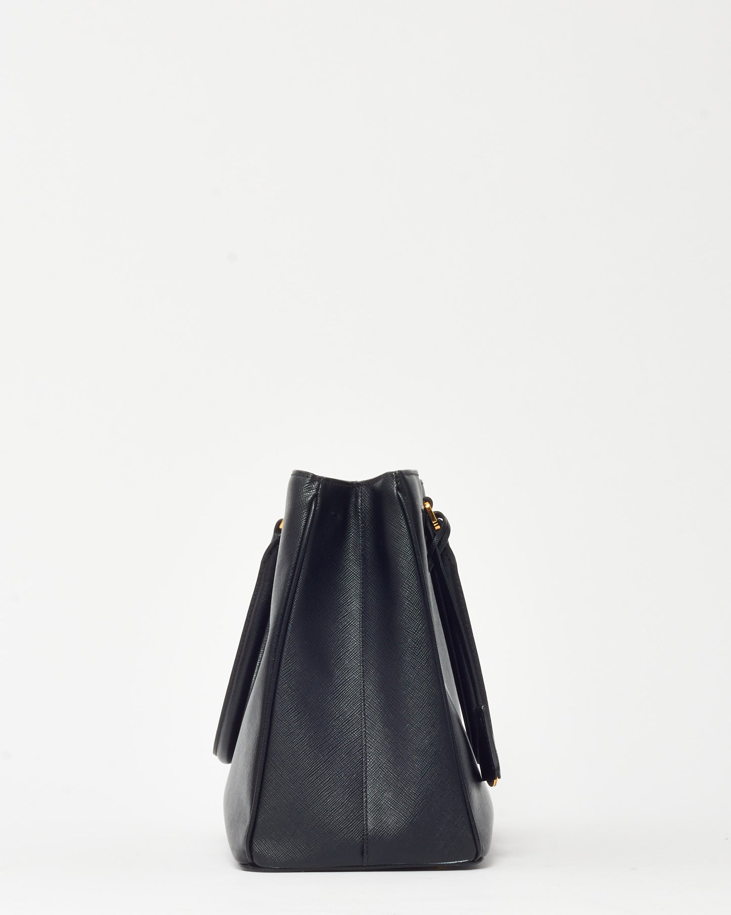 Prada Black Saffiano Leather Medium Galleria Double Zip Tote