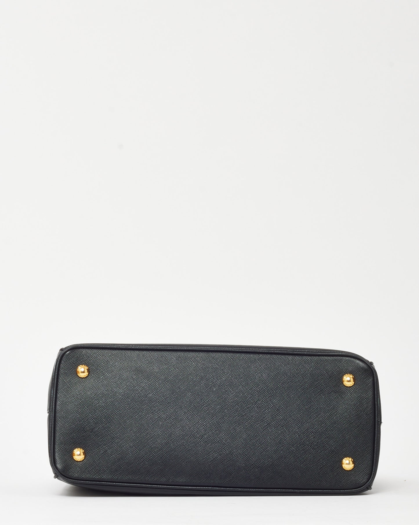 Prada Black Saffiano Leather Medium Galleria Double Zip Tote