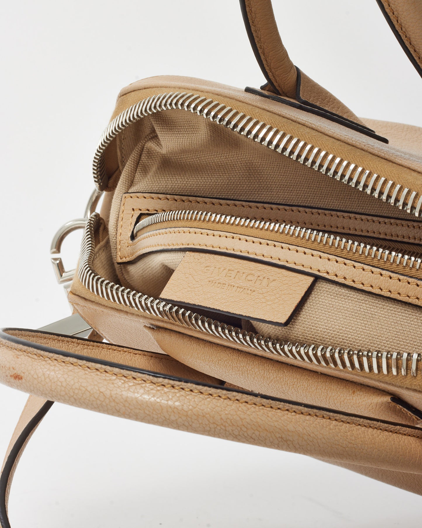 Givenchy Beige Pebbled Leather Medium Antigona Bag