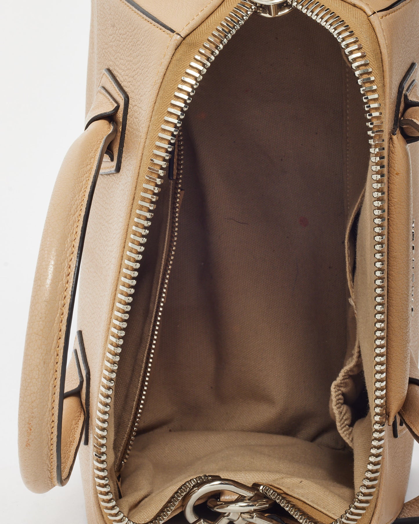 Givenchy Beige Pebbled Leather Medium Antigona Bag