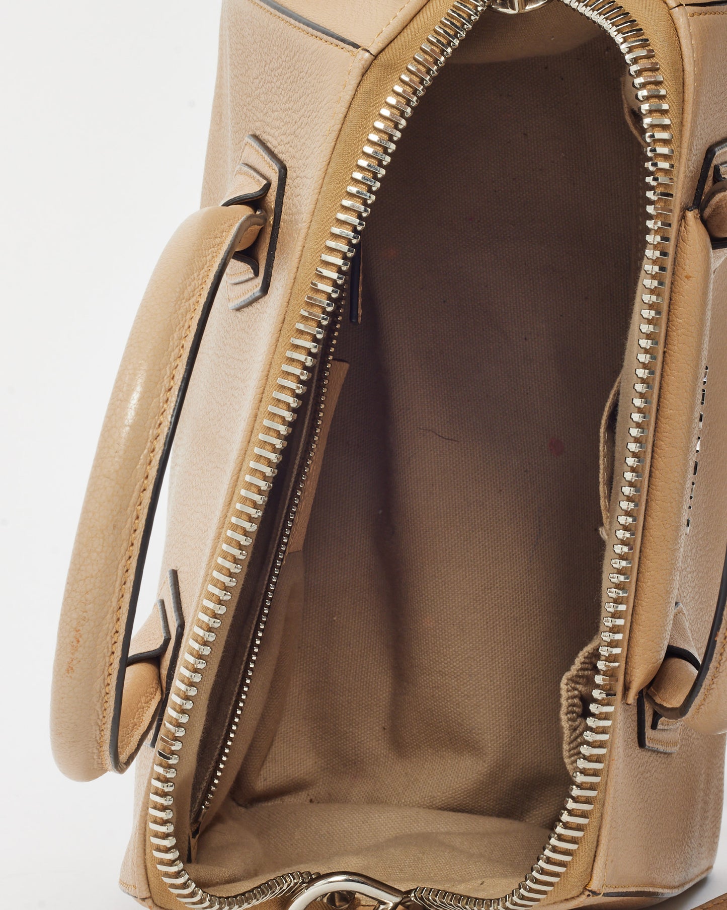 Givenchy Beige Pebbled Leather Medium Antigona Bag