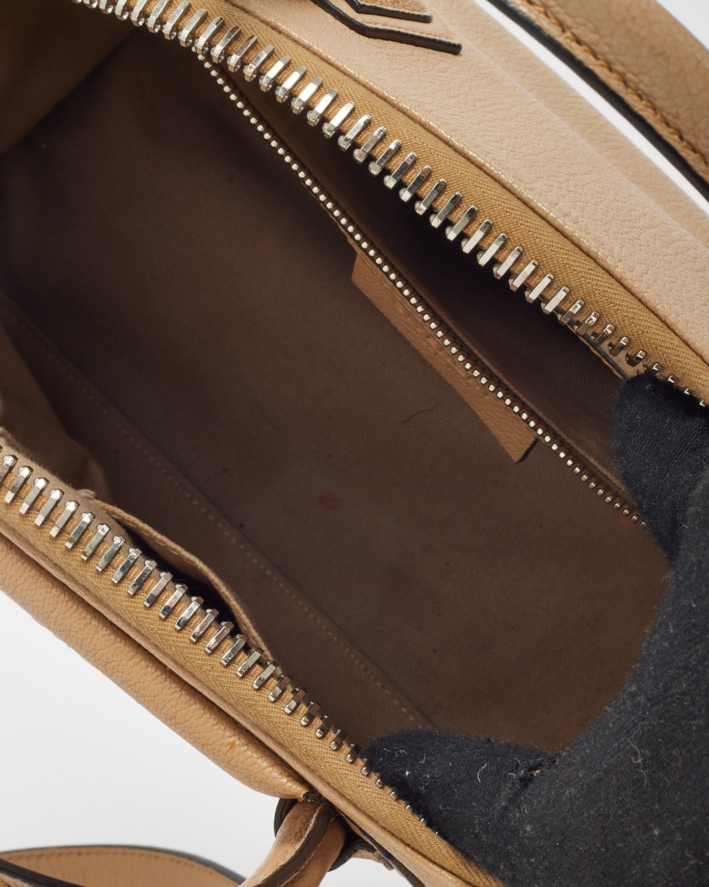 Givenchy Beige Pebbled Leather Medium Antigona Bag