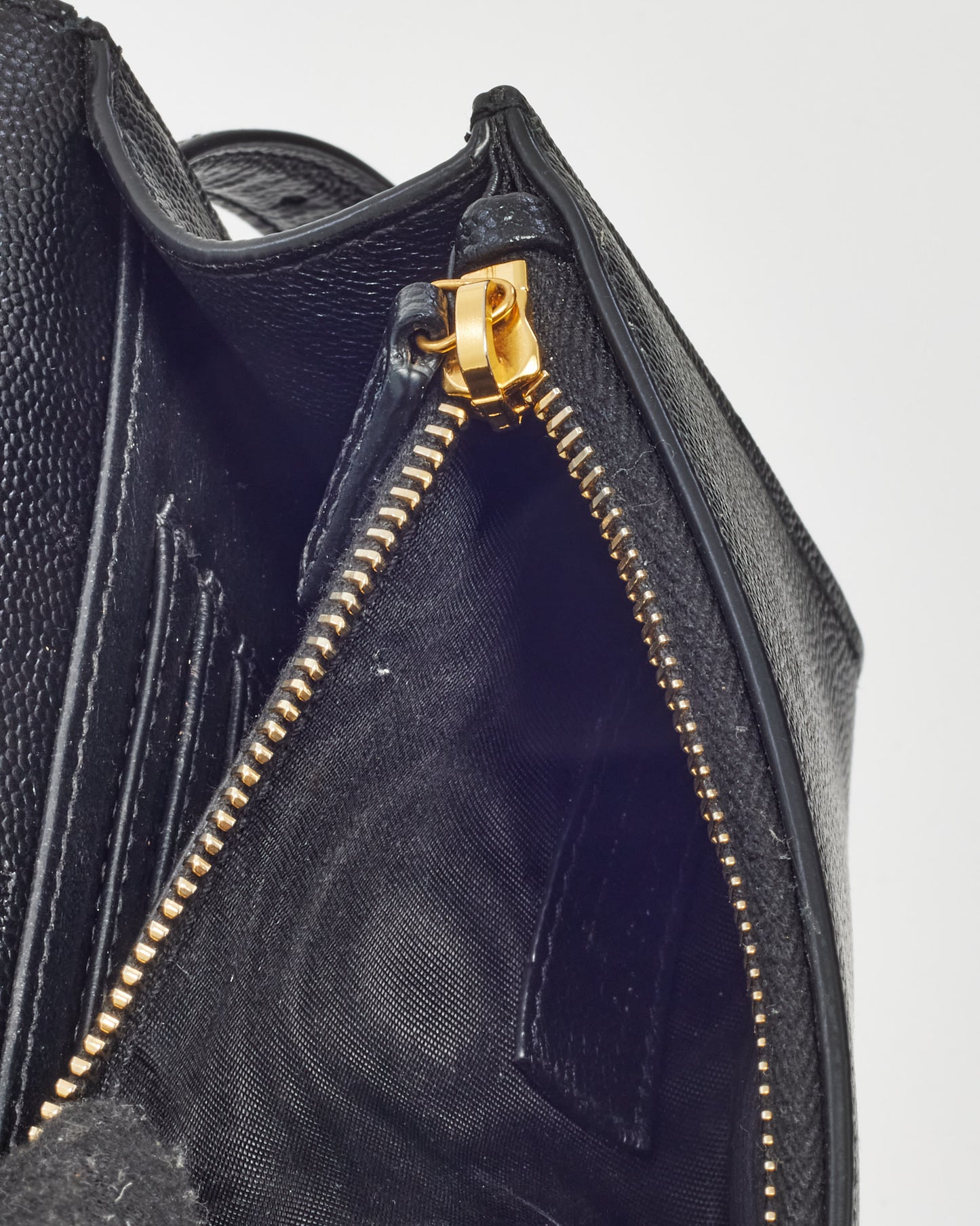 Saint Laurent Black Grained Leather Small Kate Belt Bag GHW