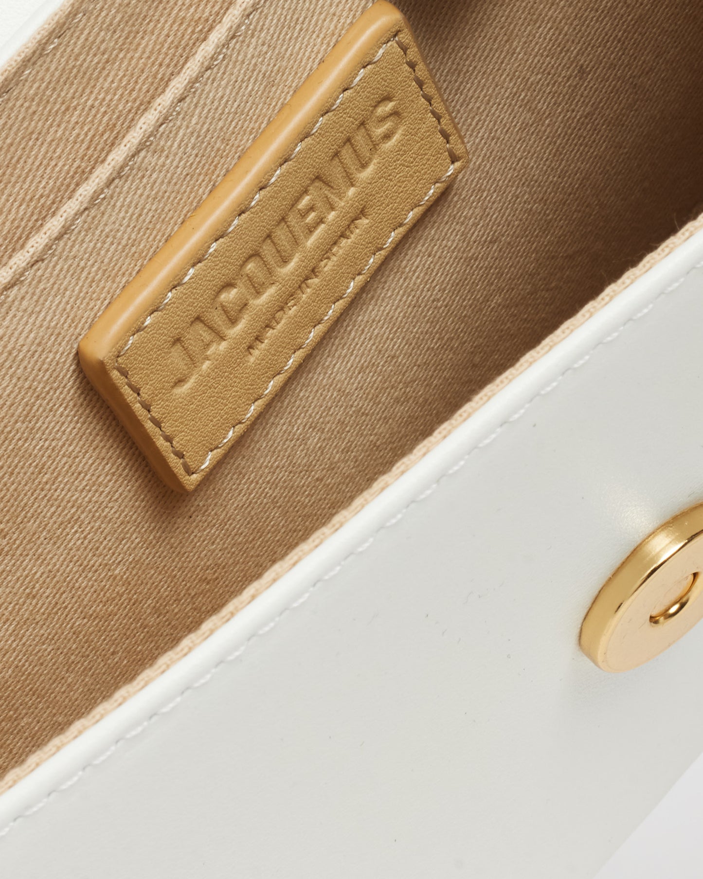 Jacquemus White Leather Le Carinu Shoulder Bag