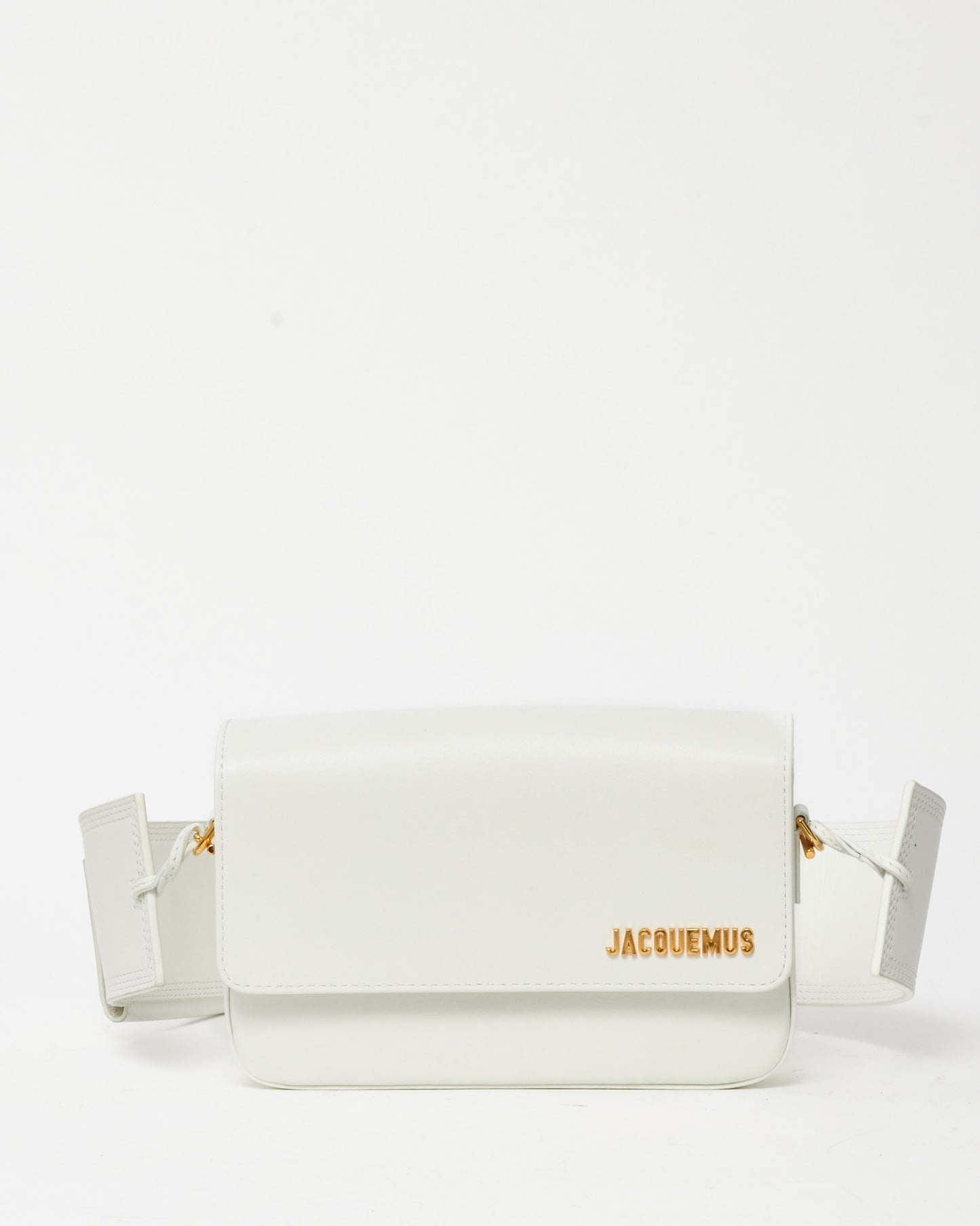 Jacquemus White Leather Le Carinu Shoulder Bag