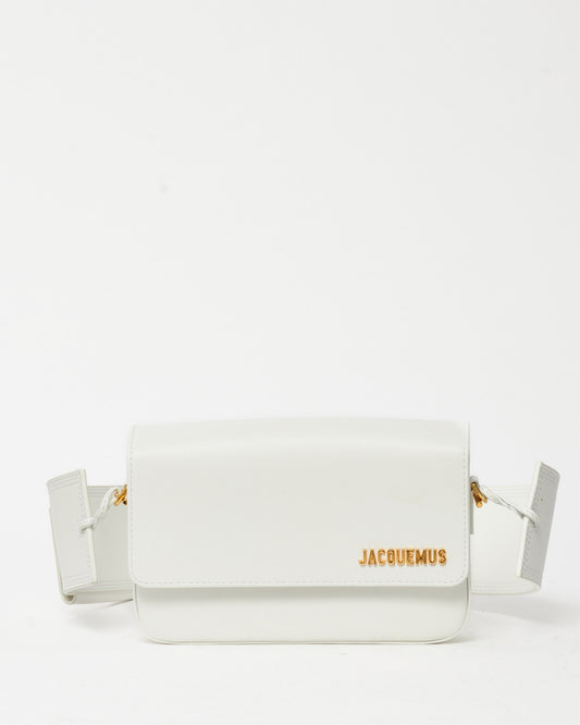 Jacquemus White Leather Le Carinu Shoulder Bag