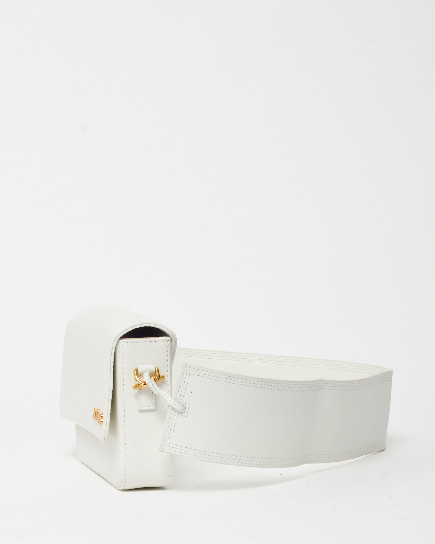 Jacquemus White Leather Le Carinu Shoulder Bag