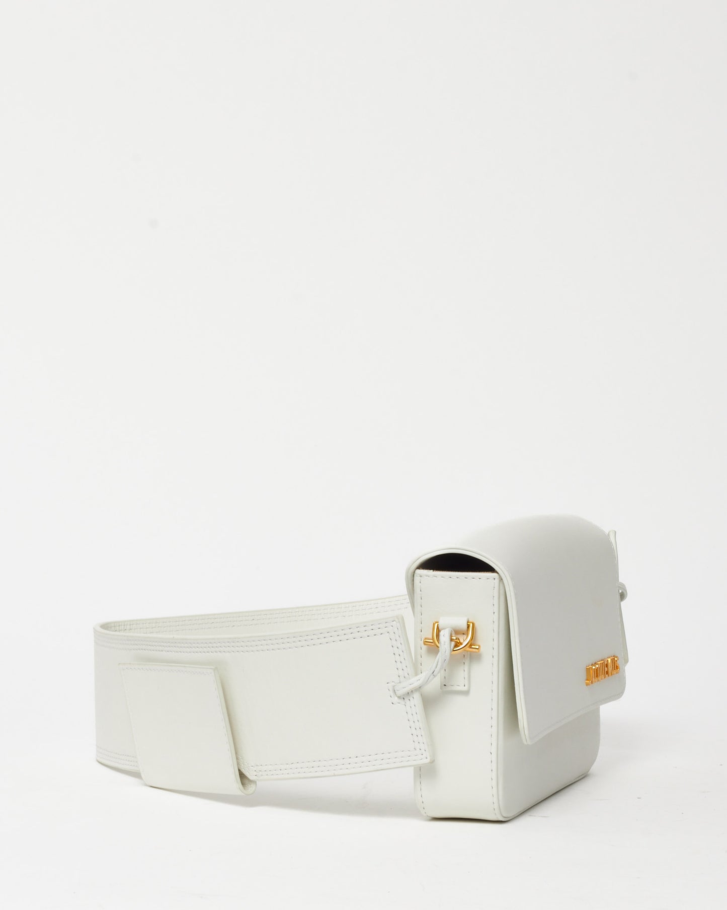 Jacquemus White Leather Le Carinu Shoulder Bag