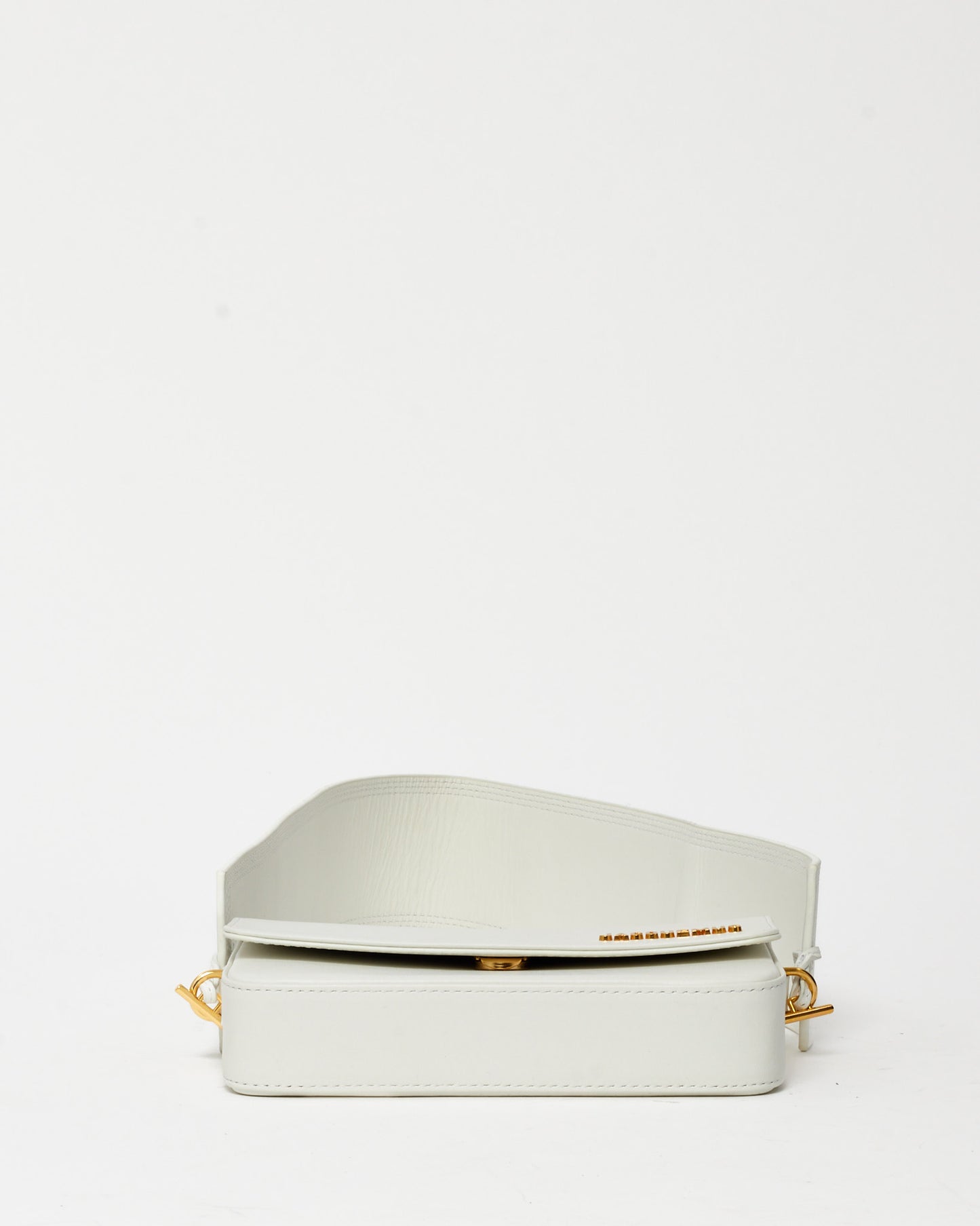 Jacquemus White Leather Le Carinu Shoulder Bag