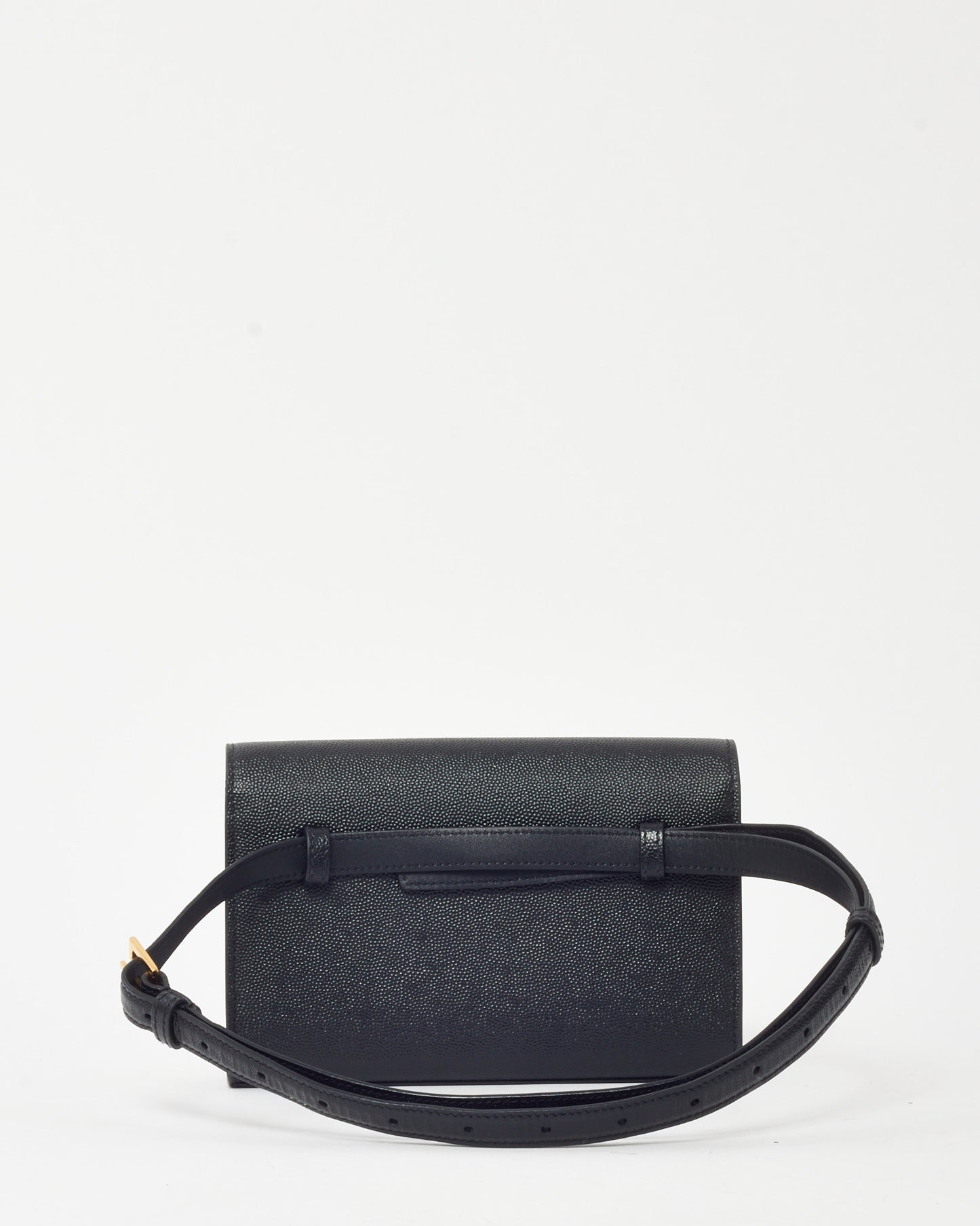 Saint Laurent Black Grained Leather Small Kate Belt Bag GHW
