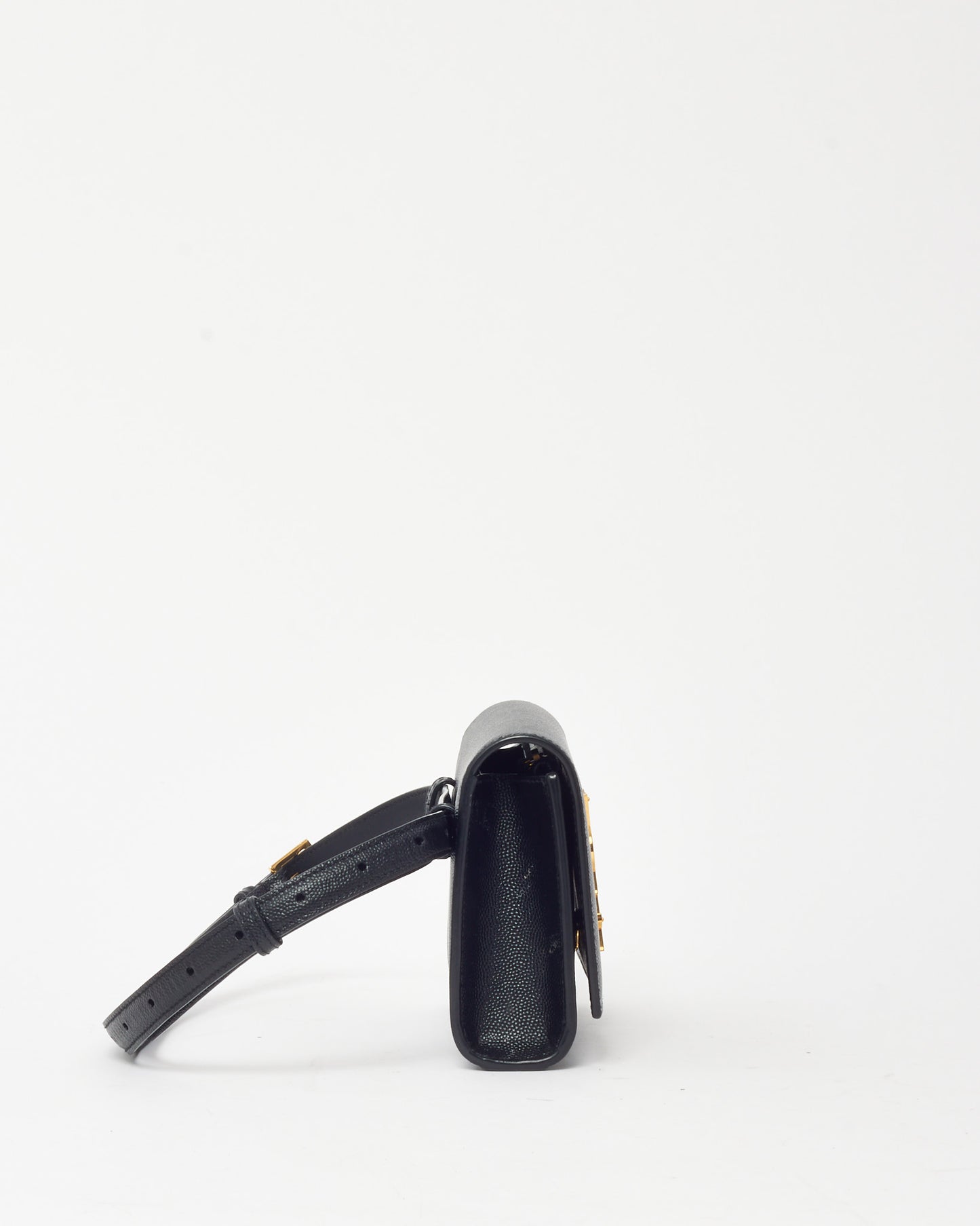 Saint Laurent Black Grained Leather Small Kate Belt Bag GHW