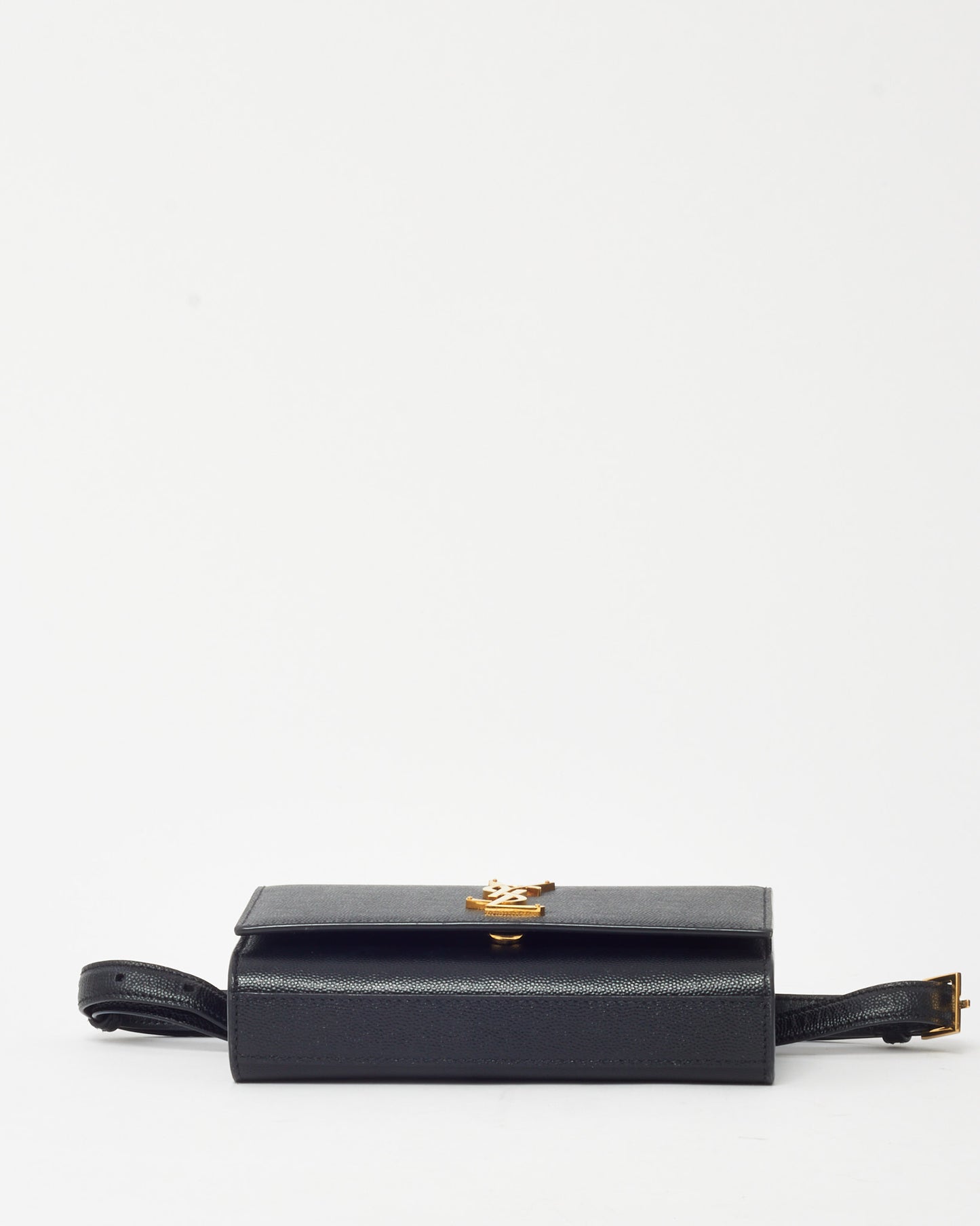 Saint Laurent Black Grained Leather Small Kate Belt Bag GHW