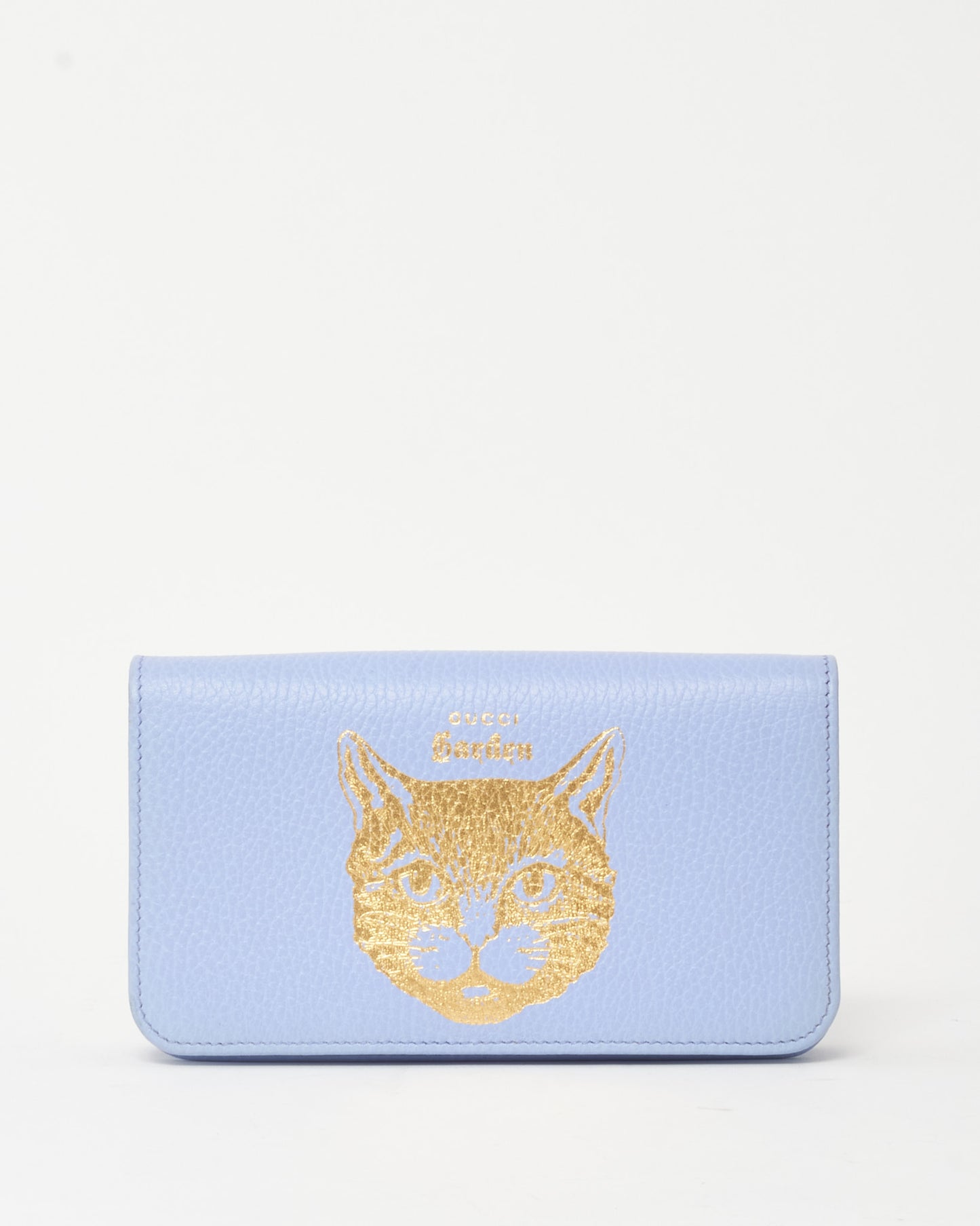 Gucci Purple Leather Gucci Garden Mystic Cat WOC Wallet On Chain Crossbody Bag