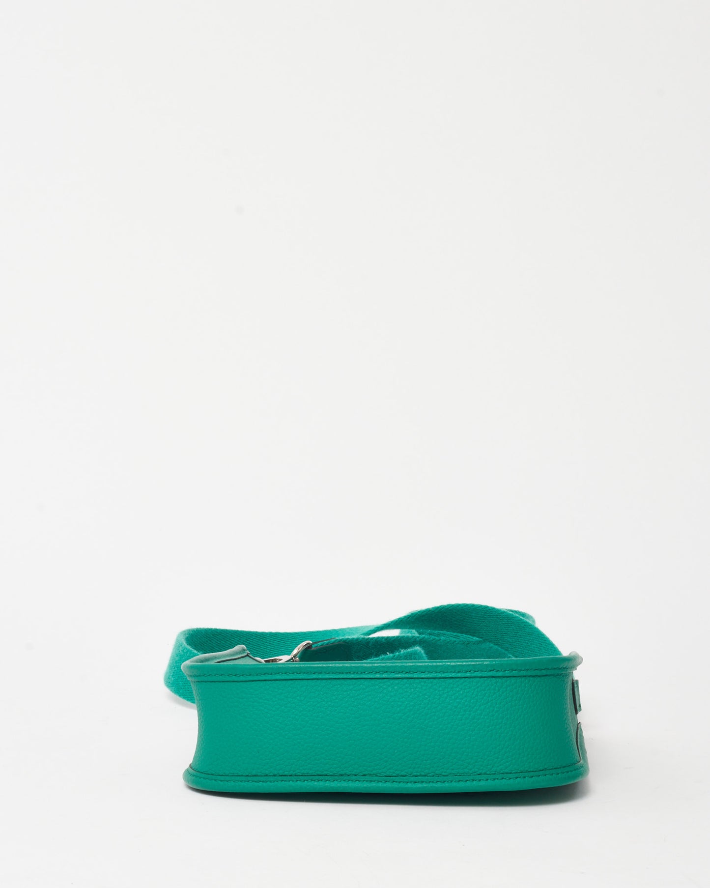 Hermès Green (Vert Jade) Clemence Leather Evelyne 16 TPM Crossbody PHW