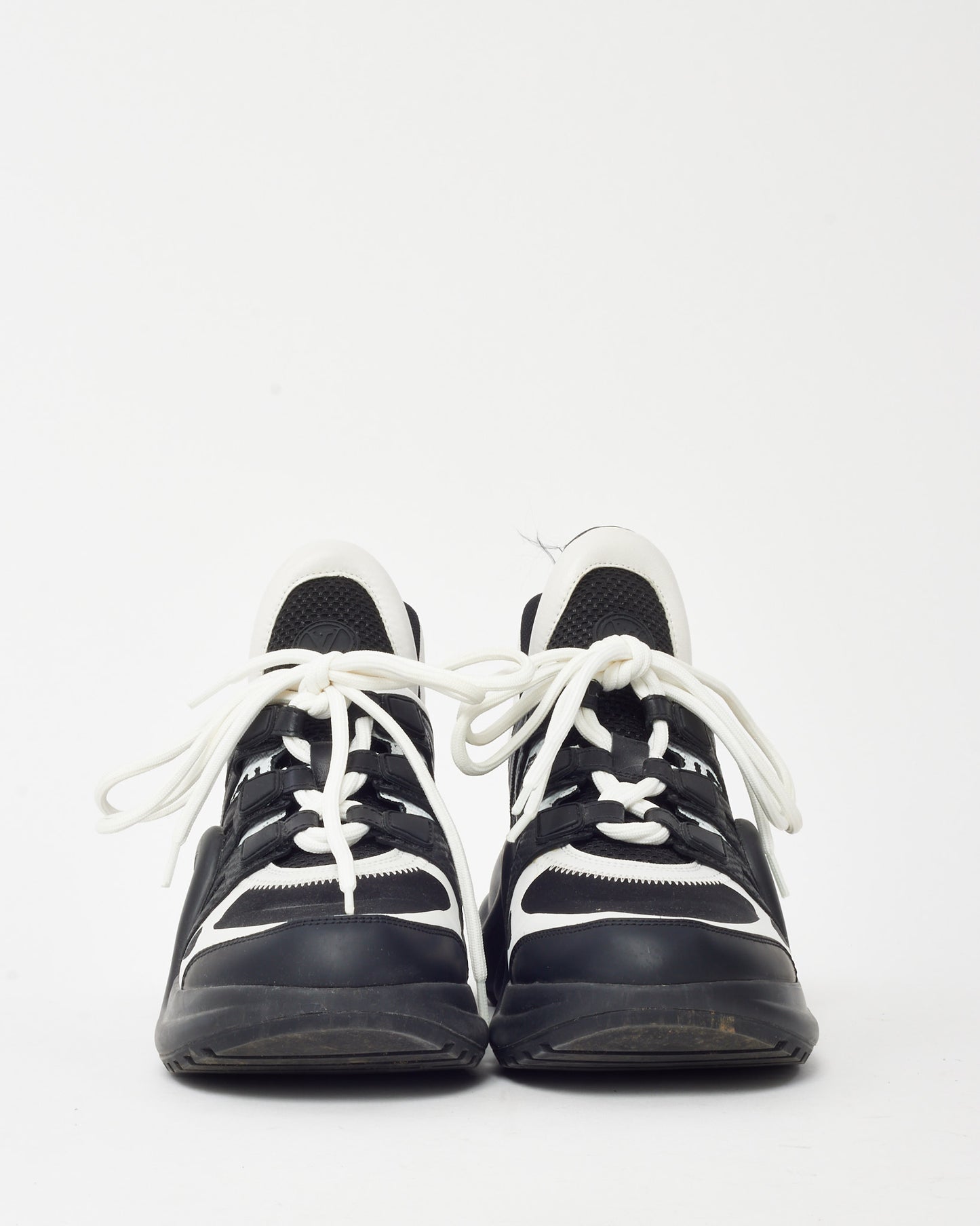 Louis Vuitton Black and White Mix Leather Archlight Sneakers - 38
