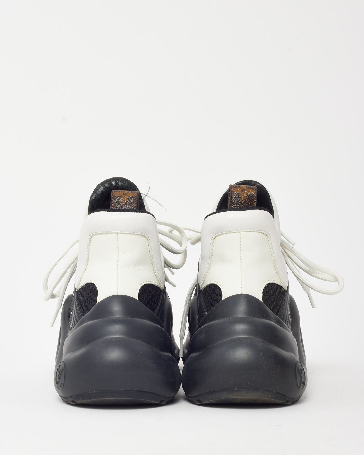 Louis Vuitton Black and White Mix Leather Archlight Sneakers - 38