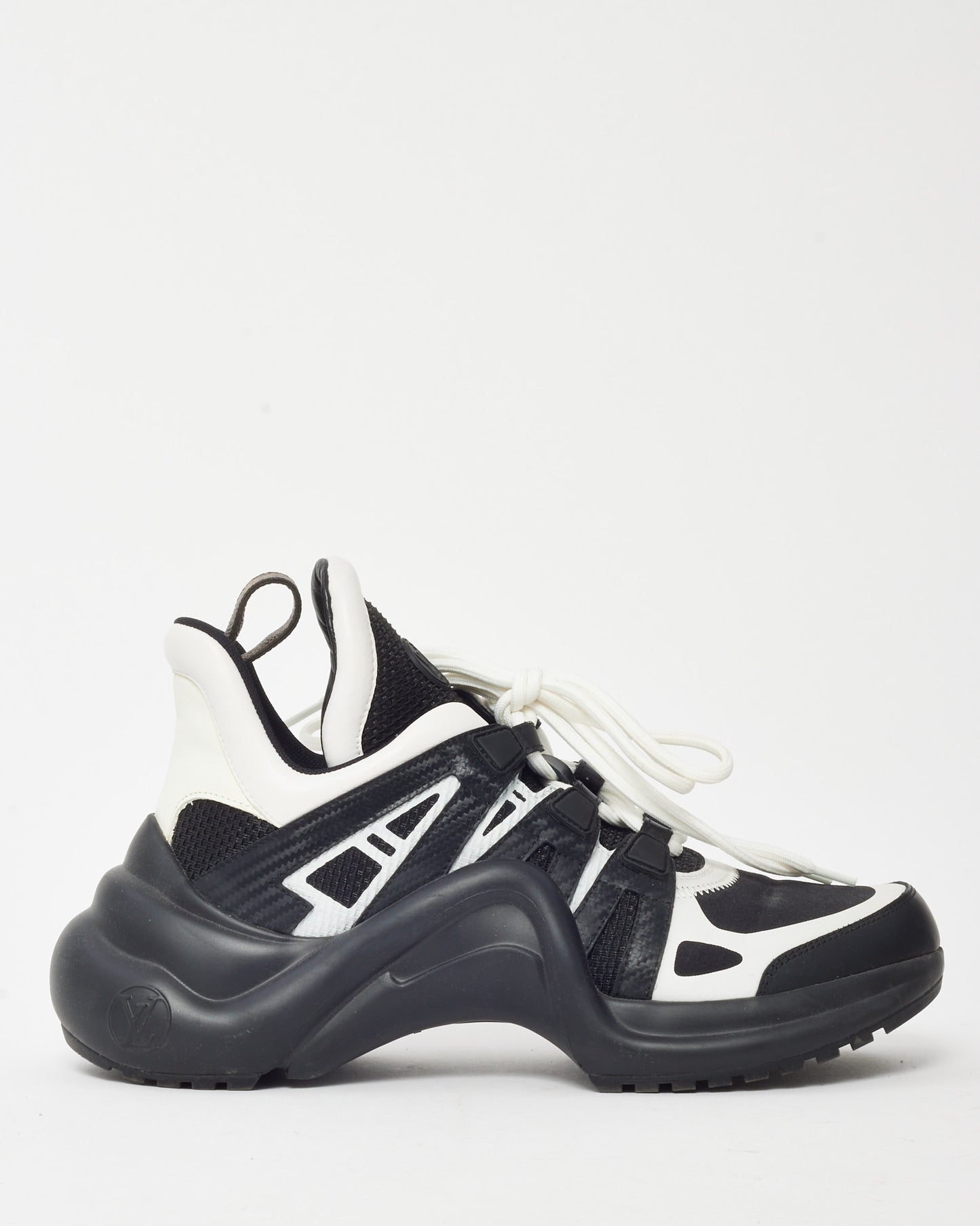 Louis Vuitton Black and White Mix Leather Archlight Sneakers - 38