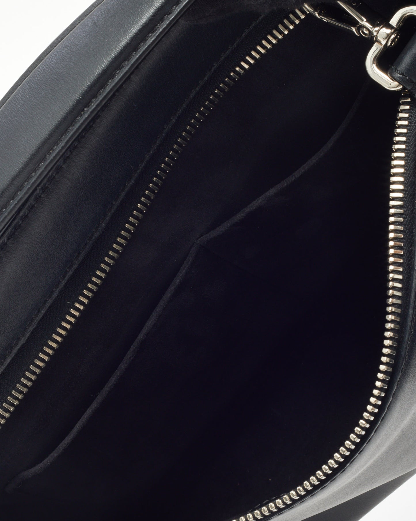 Fendi Black Vitello Baltico Dolce Shiny Nappa Lace Up DotCom Satchel Bag with Strap