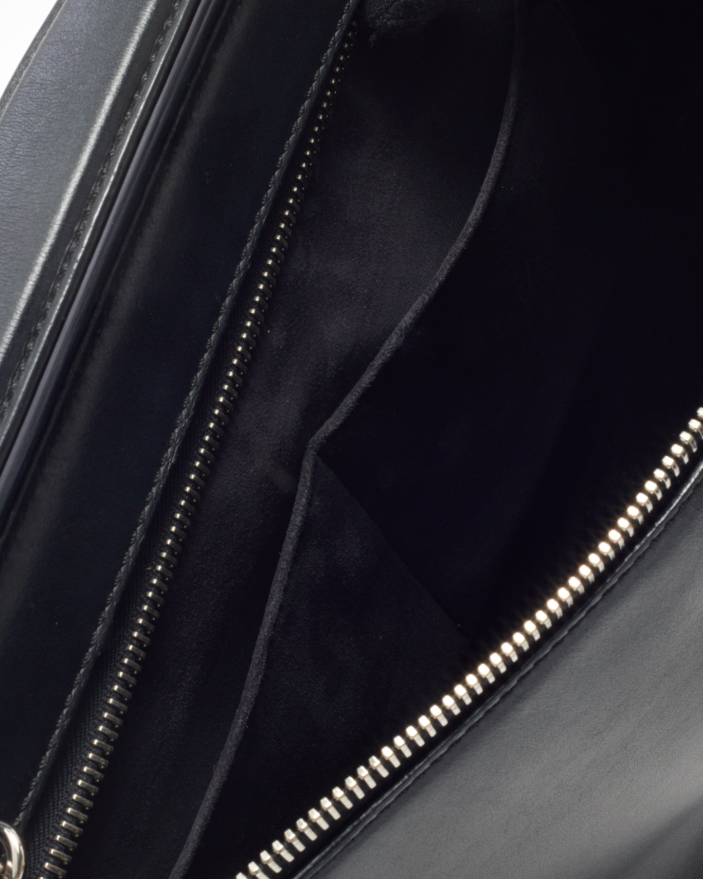 Fendi Black Vitello Baltico Dolce Shiny Nappa Lace Up DotCom Satchel Bag with Strap