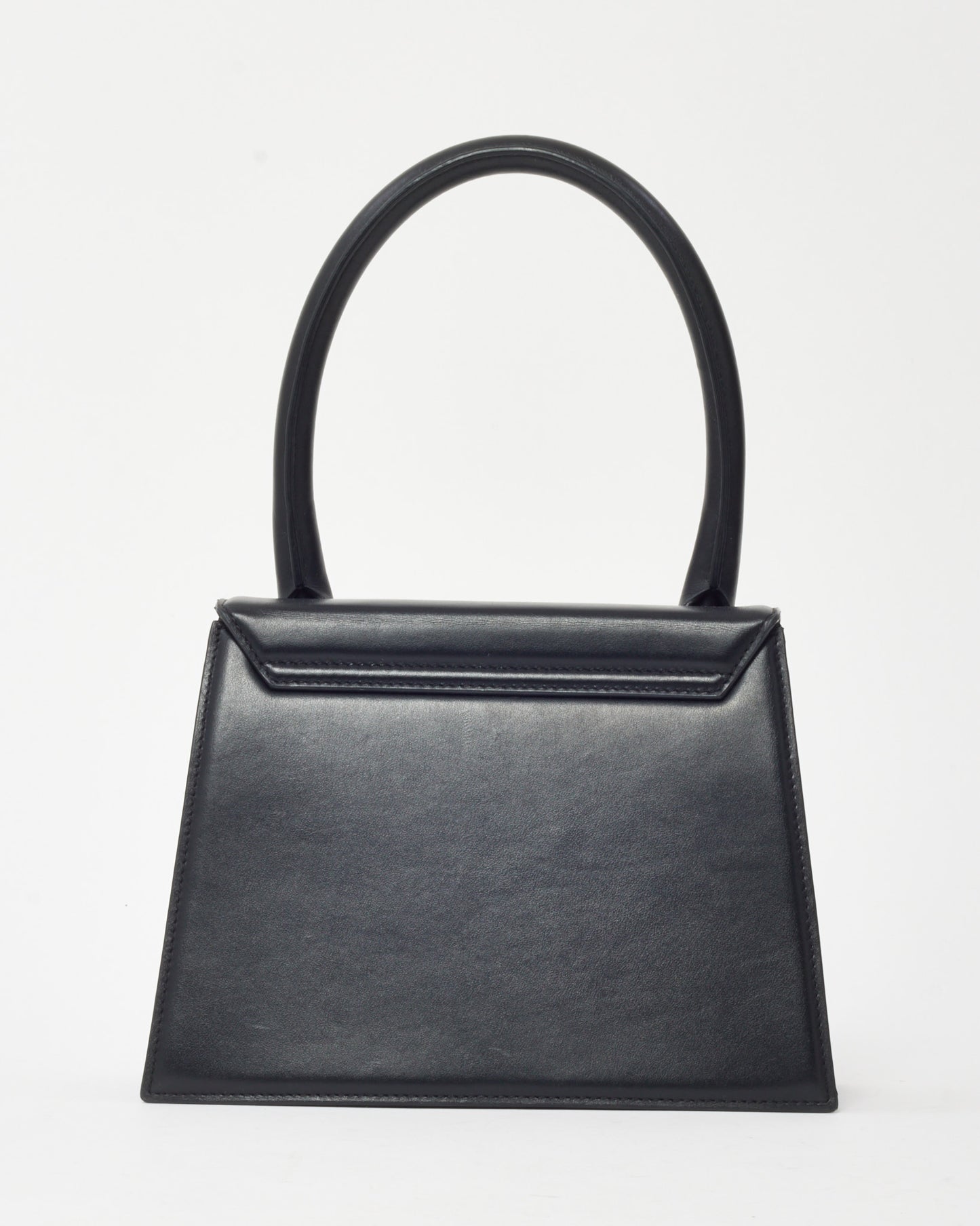 Jacquemus Black Leather "Le Grand Chiquito" Bag w/ Strap