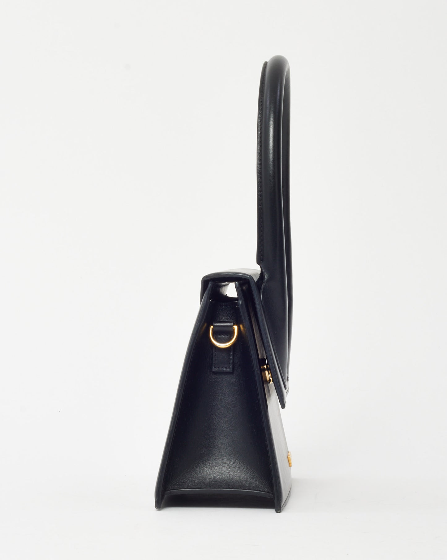Jacquemus Black Leather "Le Grand Chiquito" Bag w/ Strap