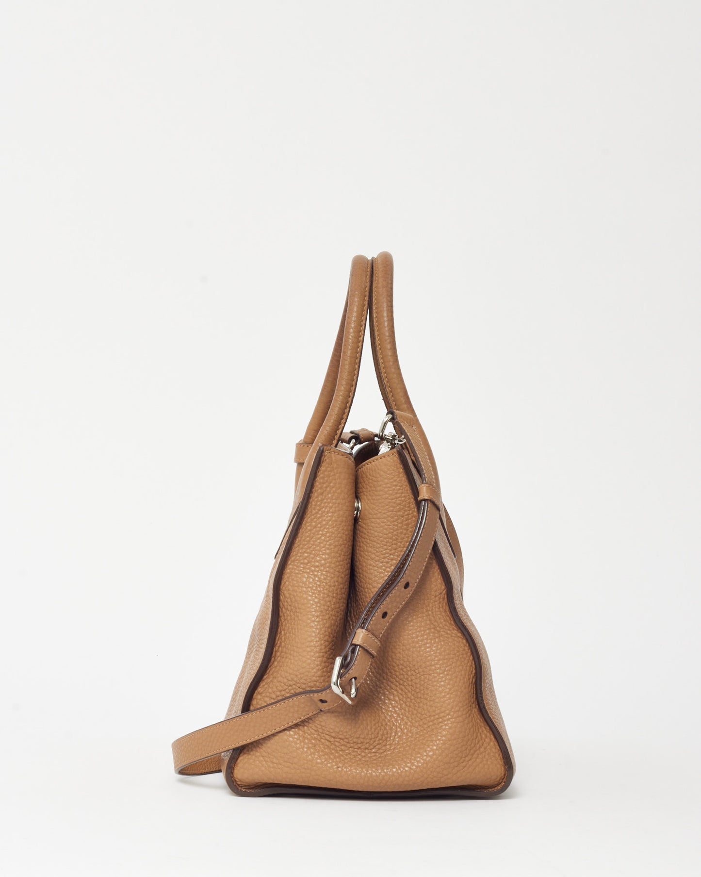 Prada Beige Vitello Daino Leather 2Way Tote with Strap