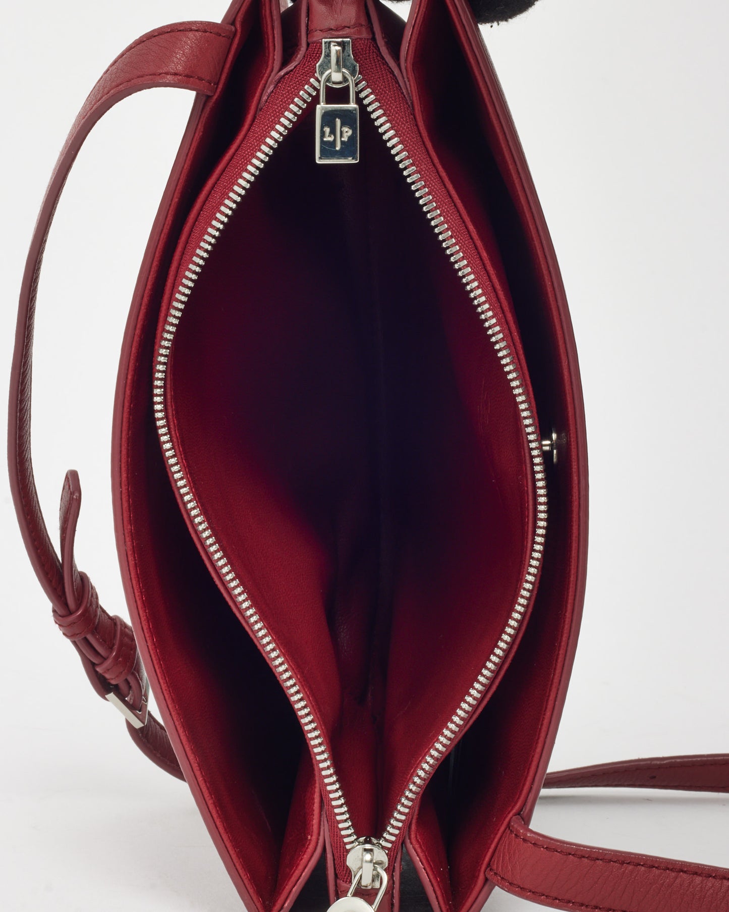 Loro Piana Red Calfskin Leather My Way P Crossbody Bag