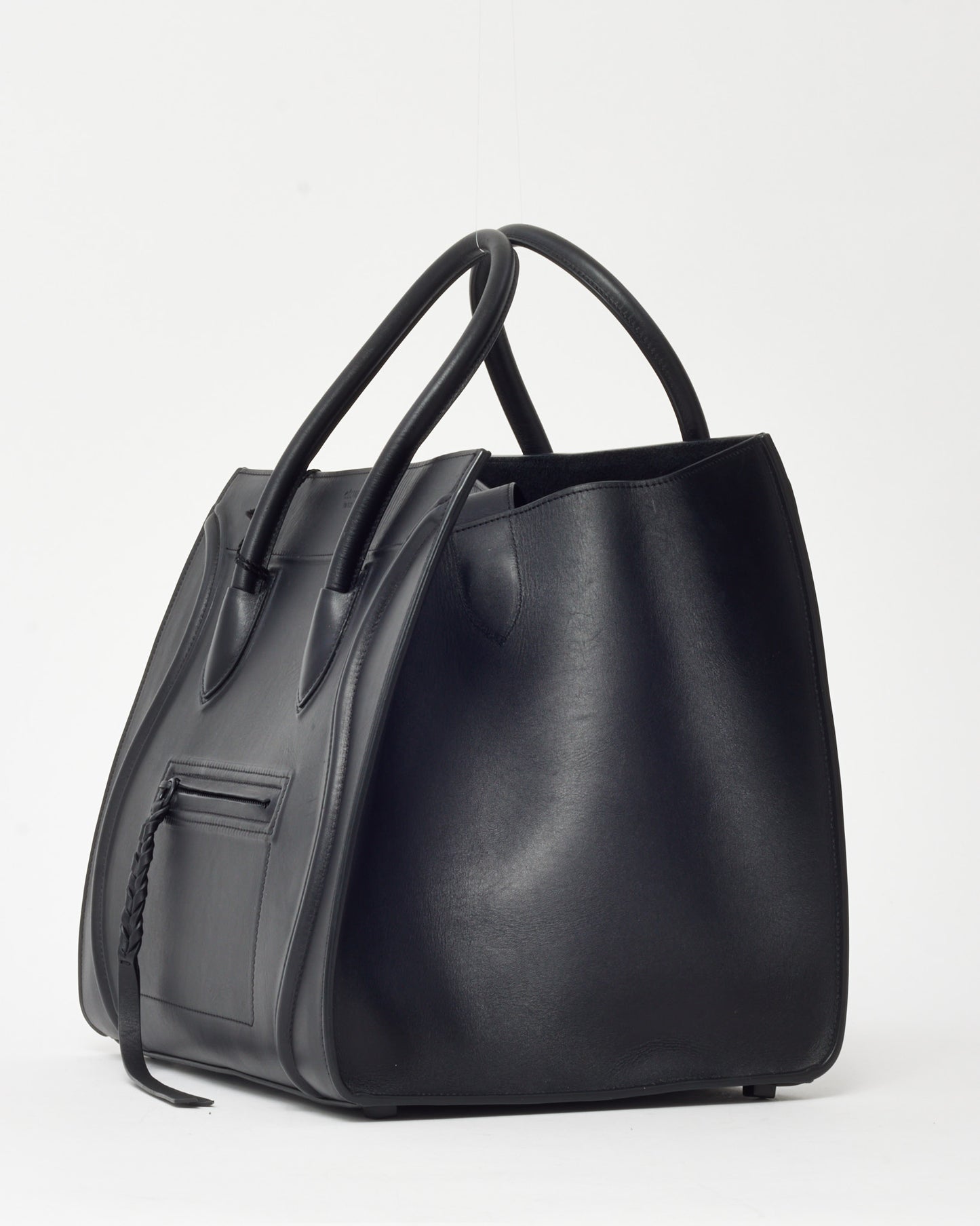 Celine Black Smooth Calfskin Leather Medium Phantom Luggage Tote