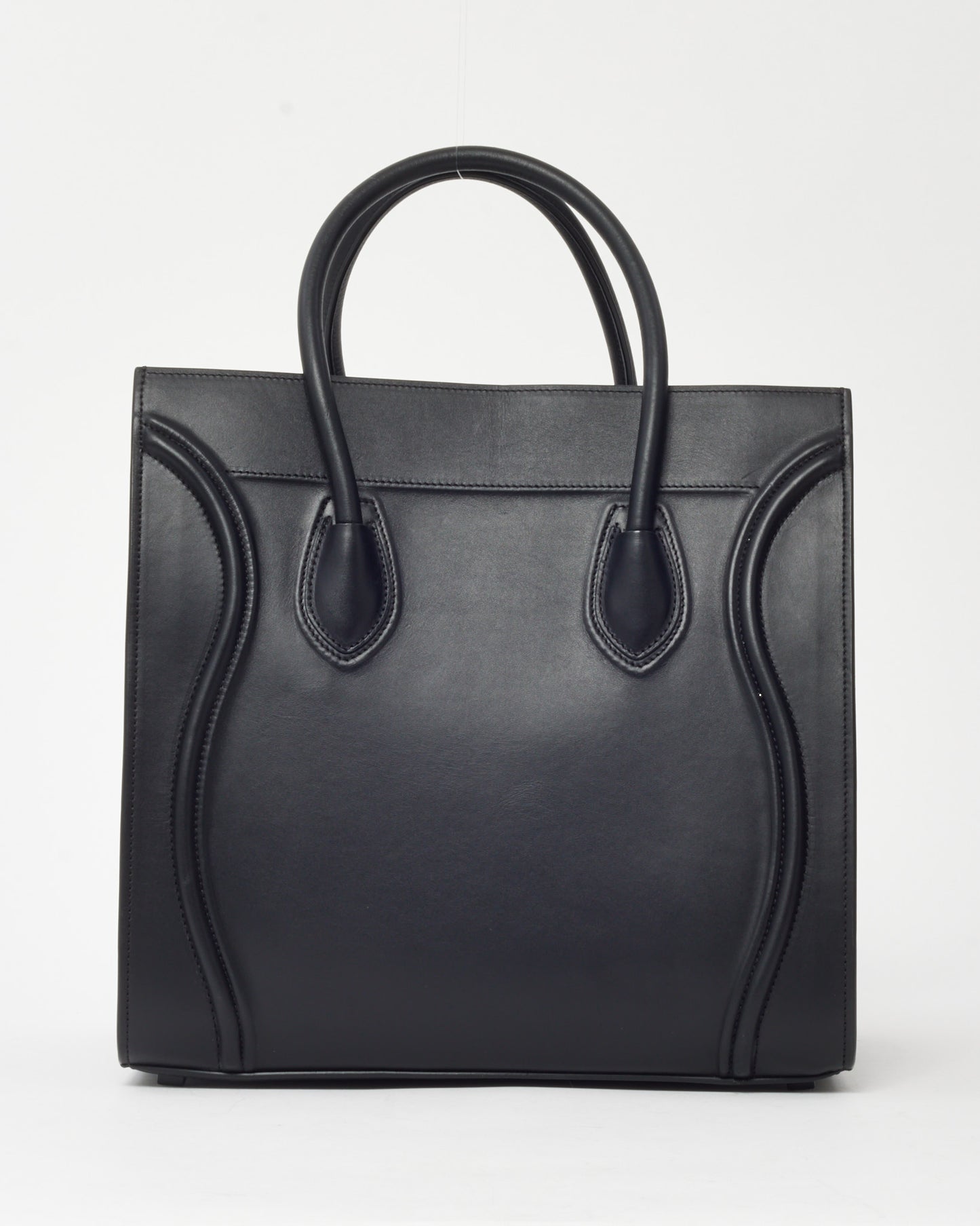 Celine Black Smooth Calfskin Leather Medium Phantom Luggage Tote