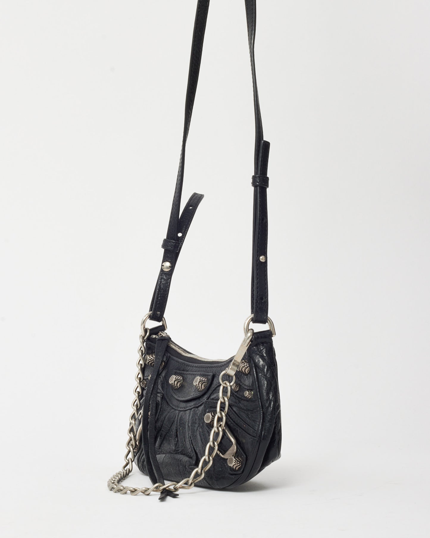 Balenciaga Black Leather Le Cagole Mini Shoulder Bag