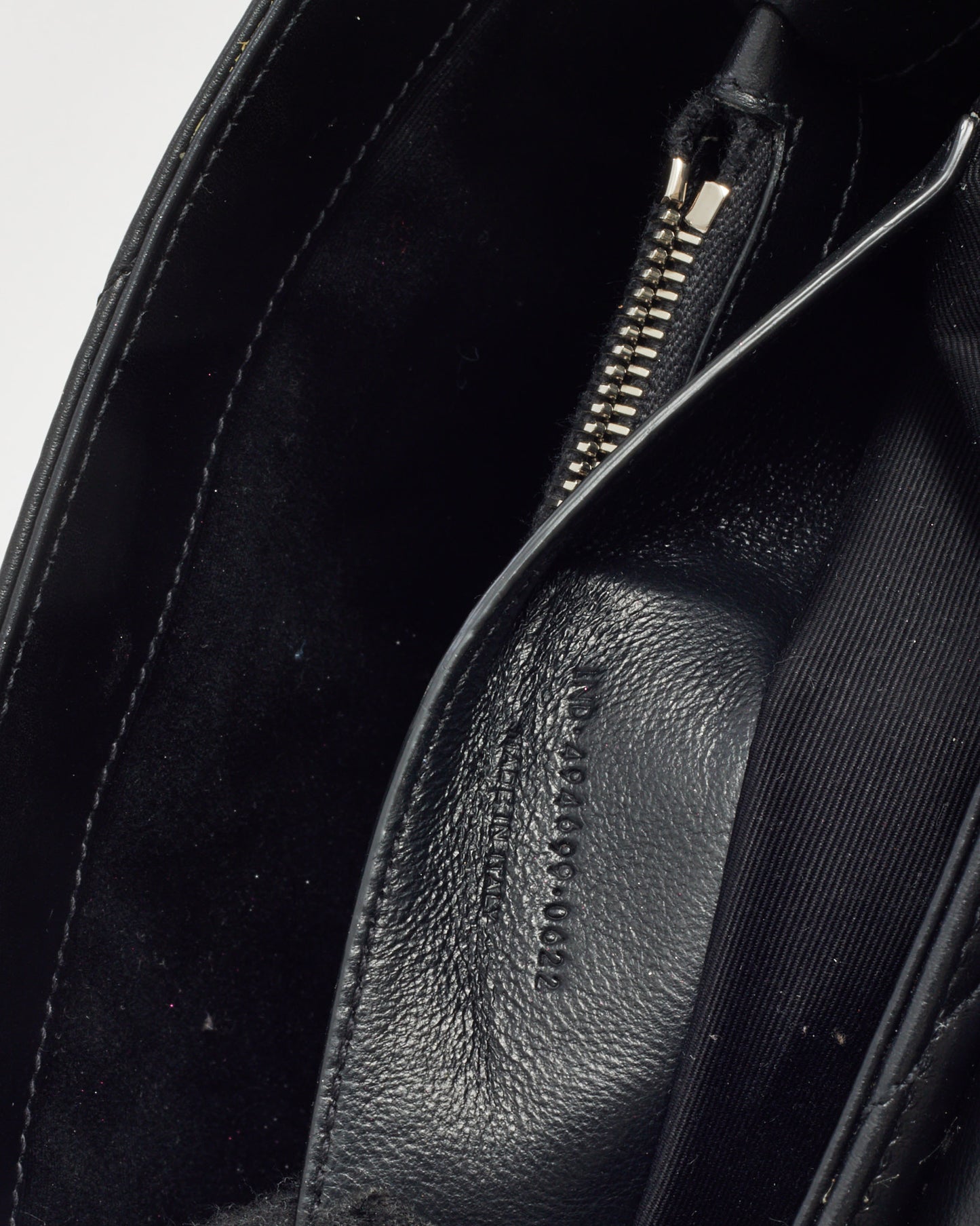 Saint Laurent Black Chevron Leather Small YSL Monogram Loulou Shoulder Bag SHW