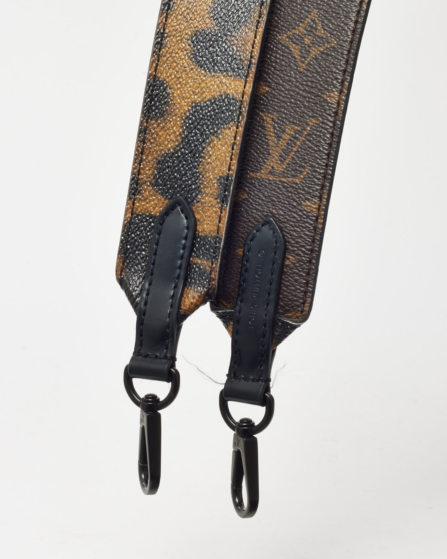 Louis Vuitton Monogram Canvas and Brown Leopard Leather Reversible Bandoulière Strap