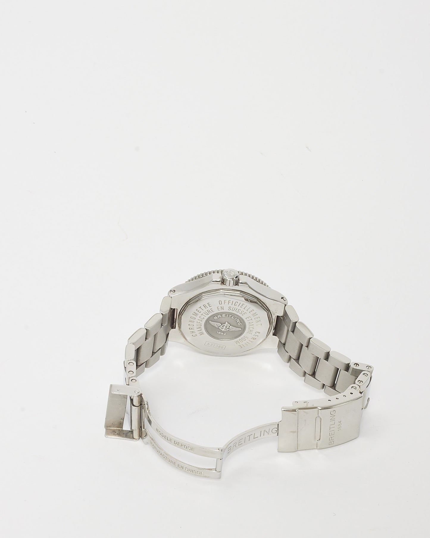 Breitling Stainless Steel Navy Blue Bezel A32380 Superocean GMT 41mm Watch