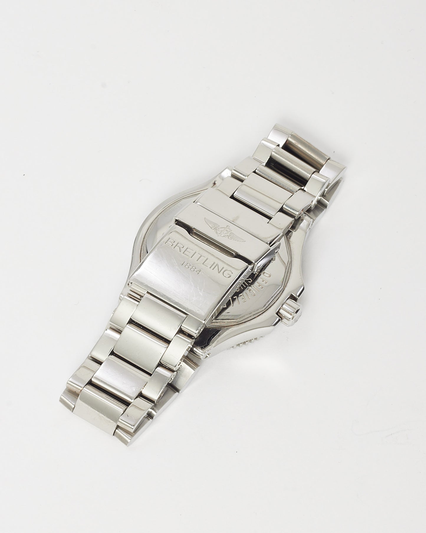 Breitling Stainless Steel Navy Blue Bezel A32380 Superocean GMT 41mm Watch