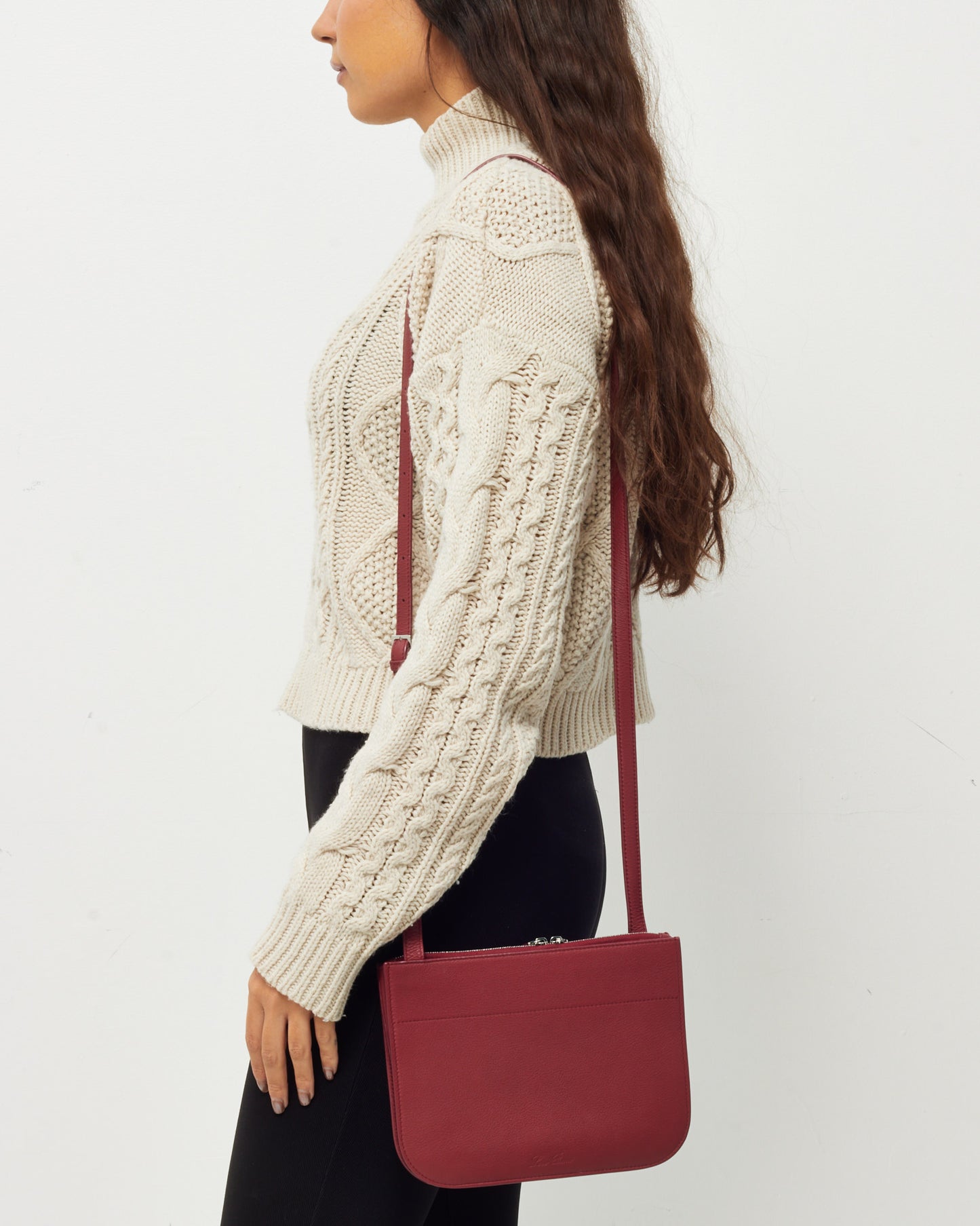 Loro Piana Red Calfskin Leather My Way P Crossbody Bag