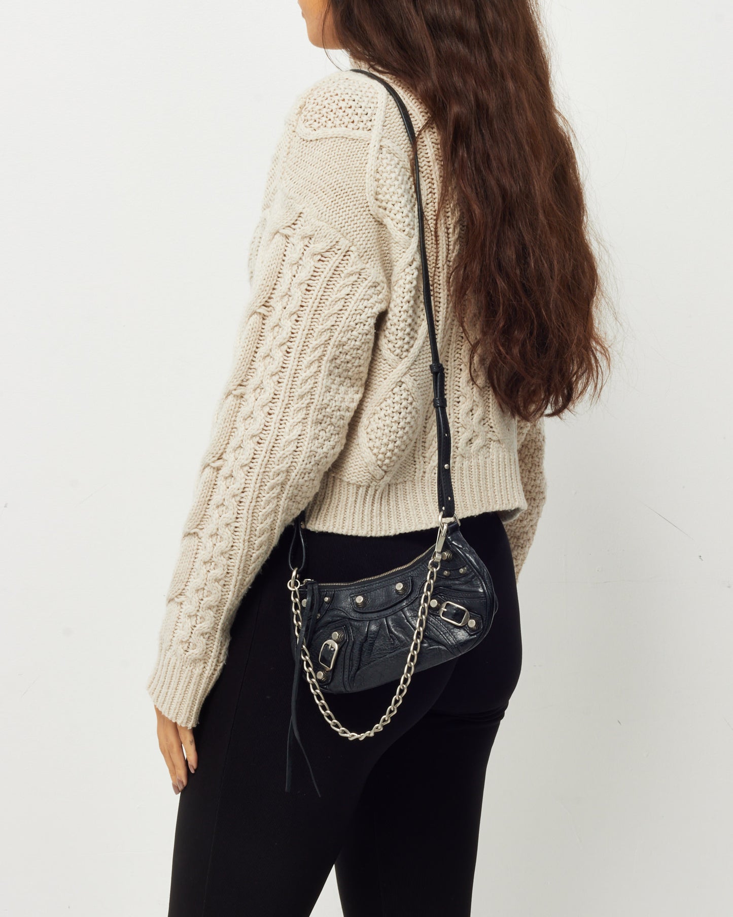 Balenciaga Black Leather Le Cagole Mini Shoulder Bag