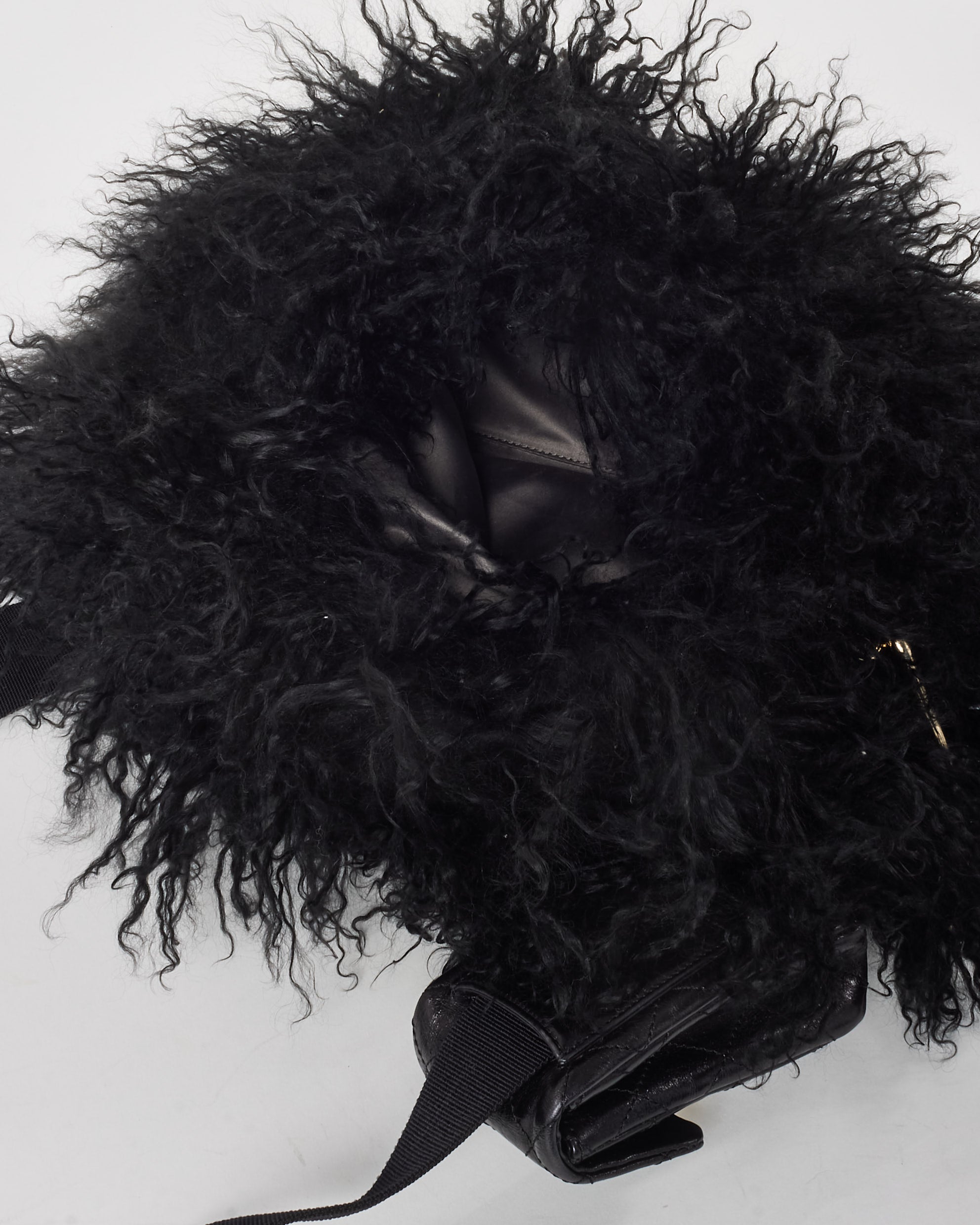 Buy Chanel 2008/2009 Black Mongolian Lamb Fur Tibet Flap Handbag