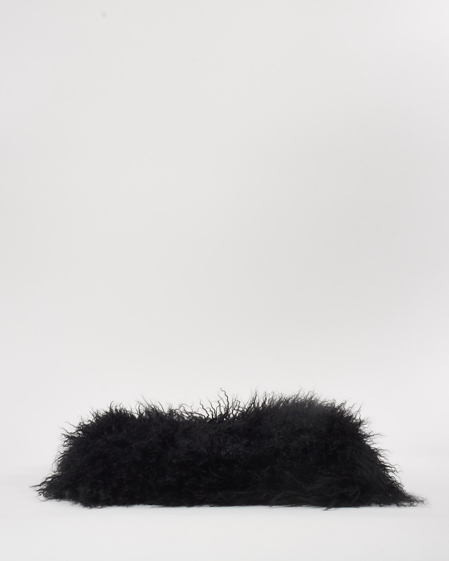 Chanel 2008/2009 Black Mongolian Lamb Fur Tibet Flap Handbag