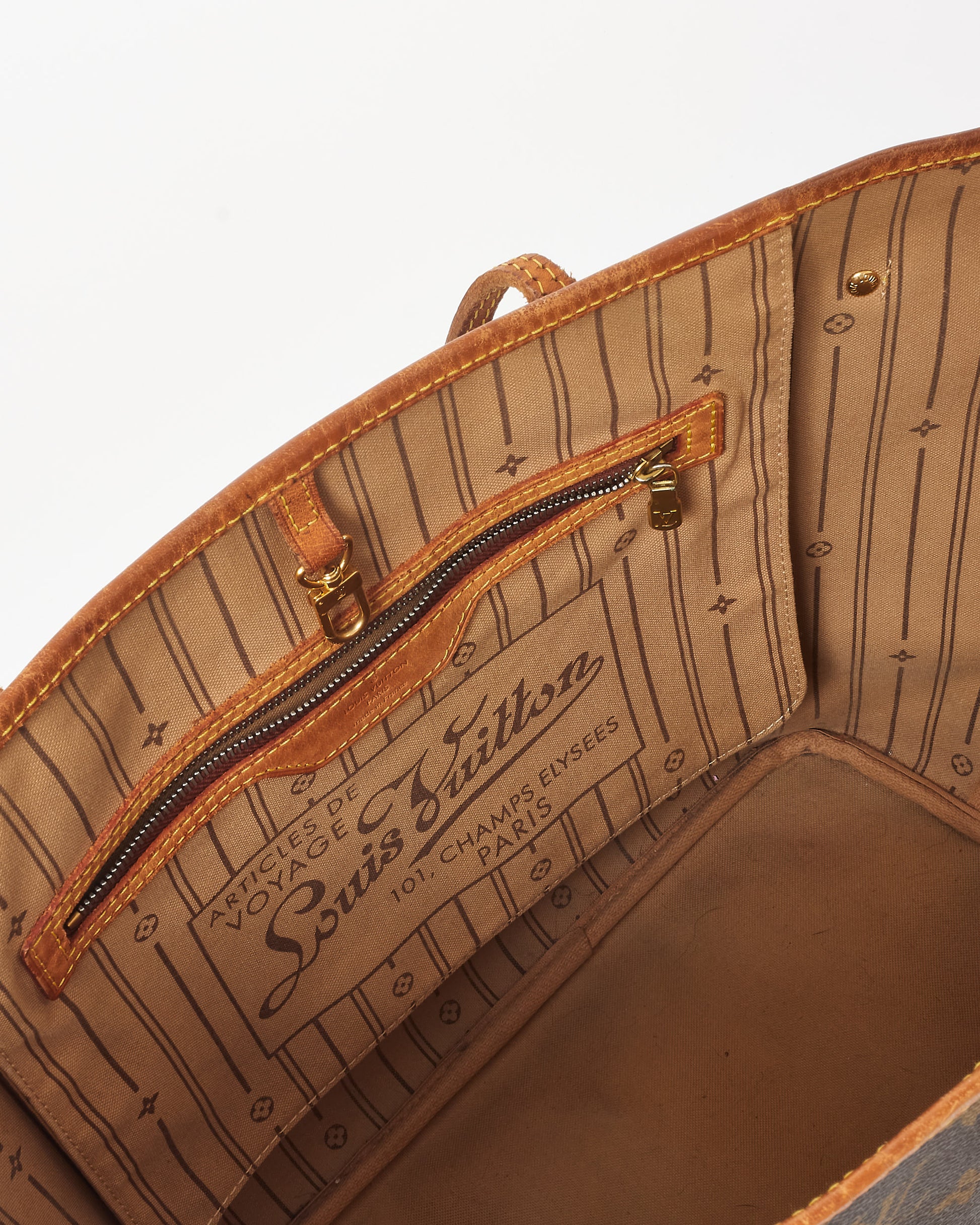 Buy Louis Vuitton Monogram Coated Canvas Neverfull MM No Pouch